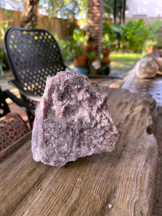 Raw Lepidolite Specimen From Brazil 396g Mineral