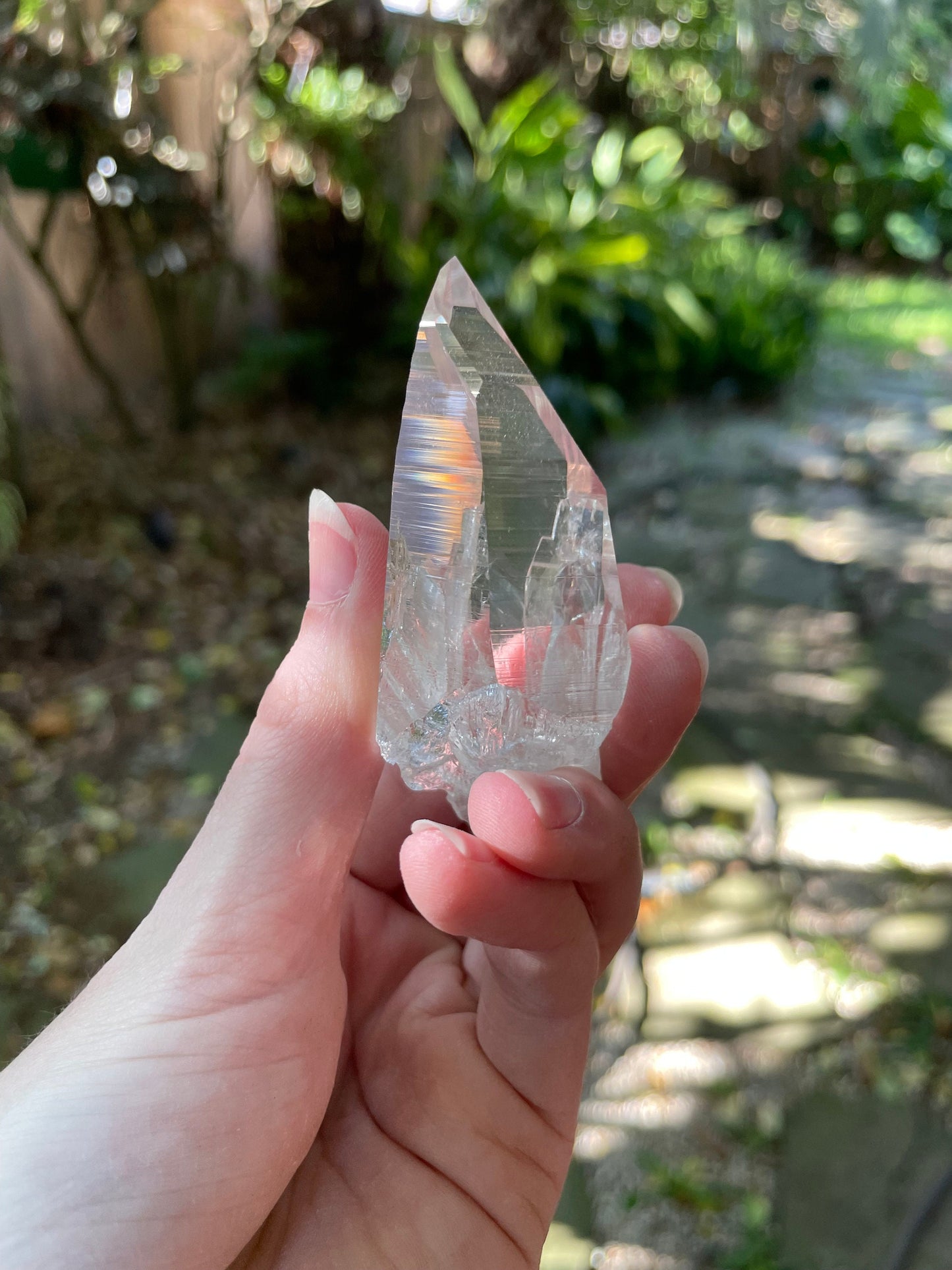 Columbian Lemurian Optical Quartz Point 70.5g Specimen Mineral Crystal Water Clear