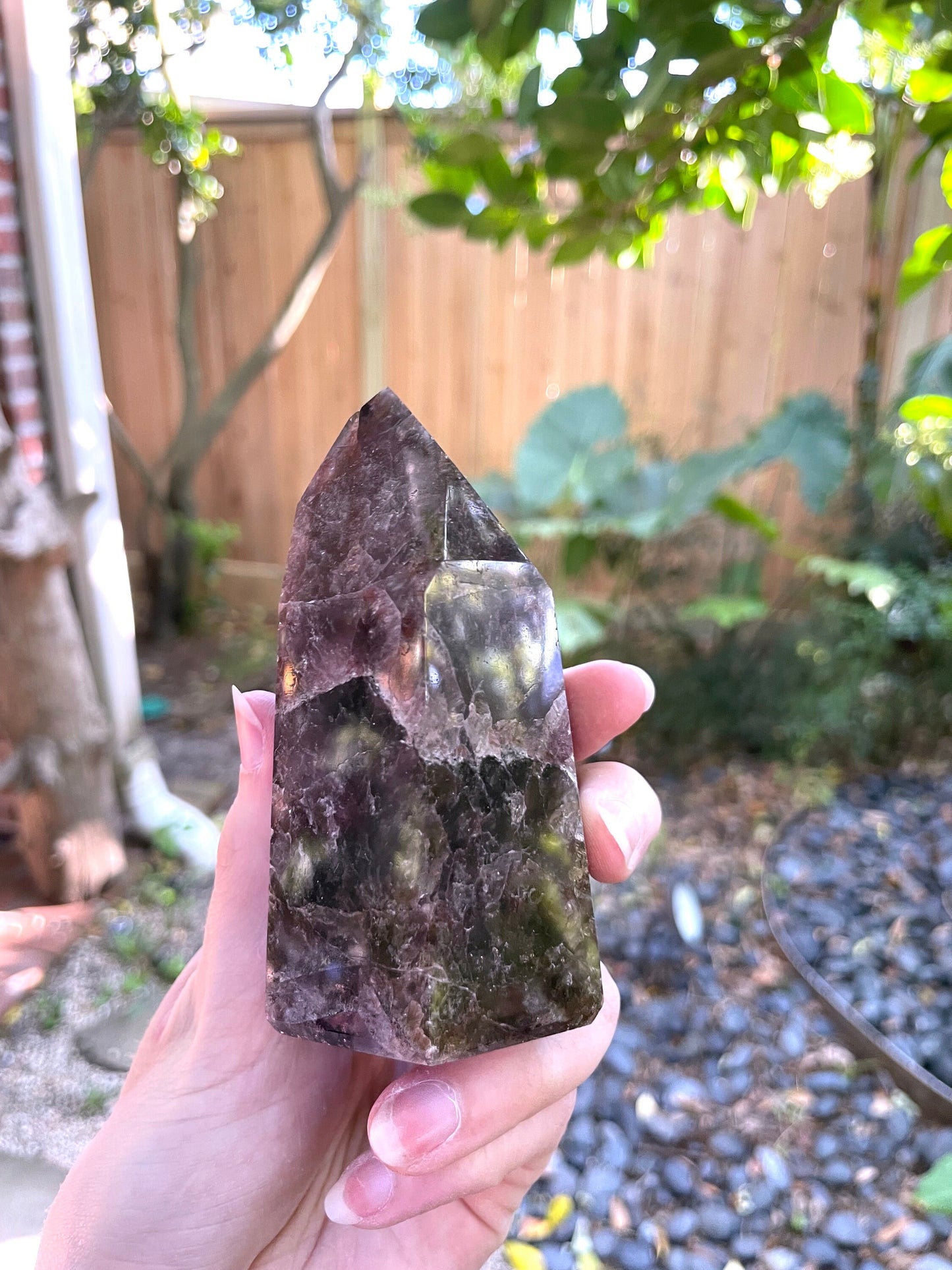 Polished Amethyst Super 7 Melody Stone Quartz Point 456g Specimen From Minas Gerais Brazil