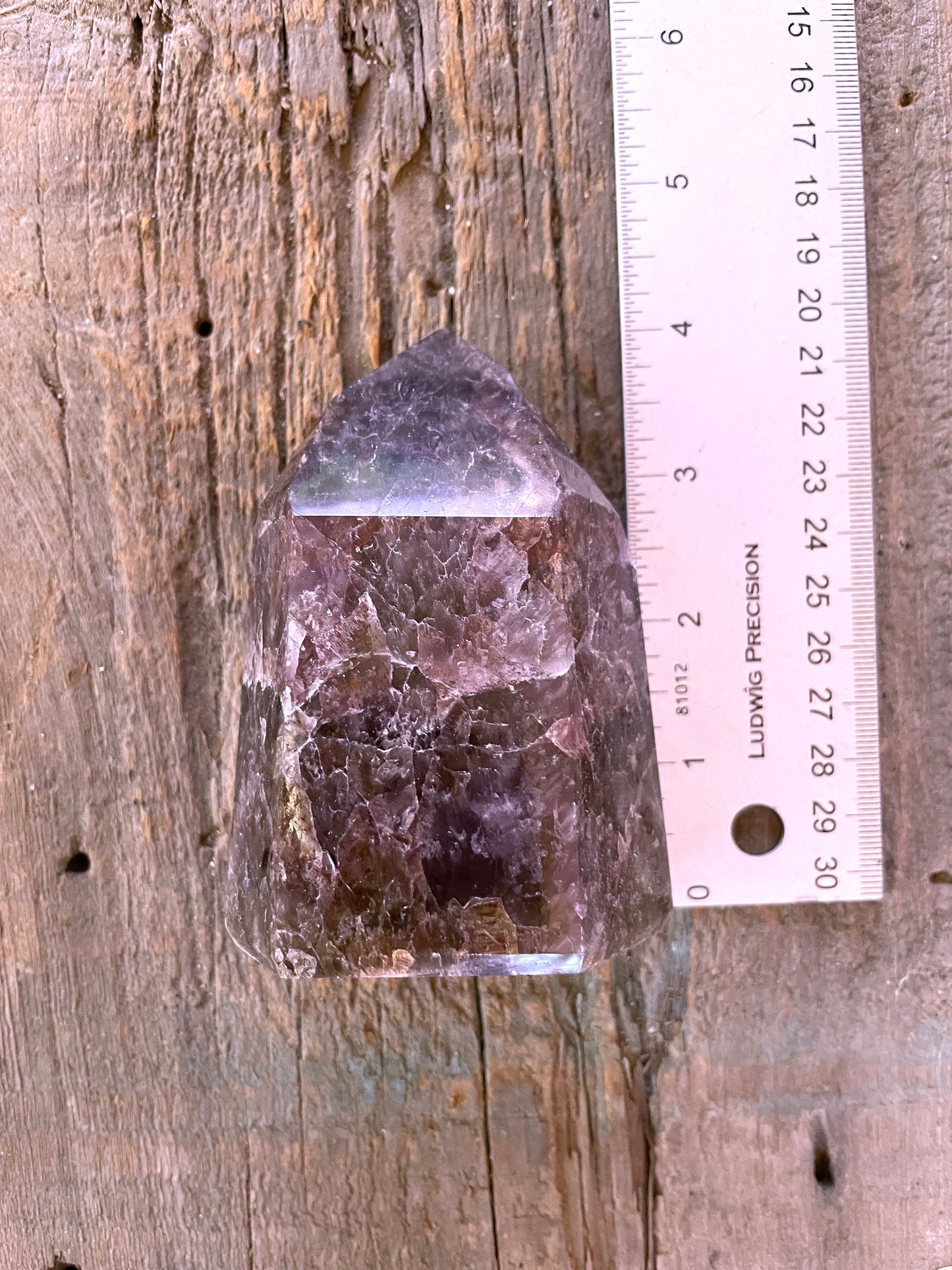 Polished Amethyst Super 7 Melody Stone Quartz Point 456g Specimen From Minas Gerais Brazil