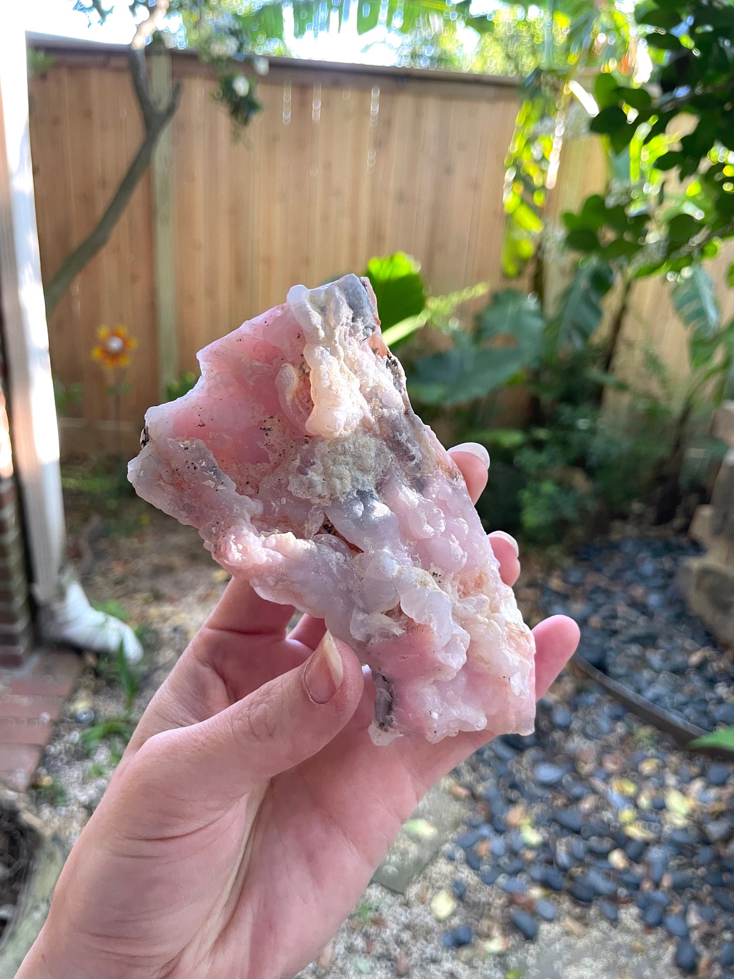 Beautiful Natural Pink Opal from Ica, Peru Specimen 262g Mineral Crystal