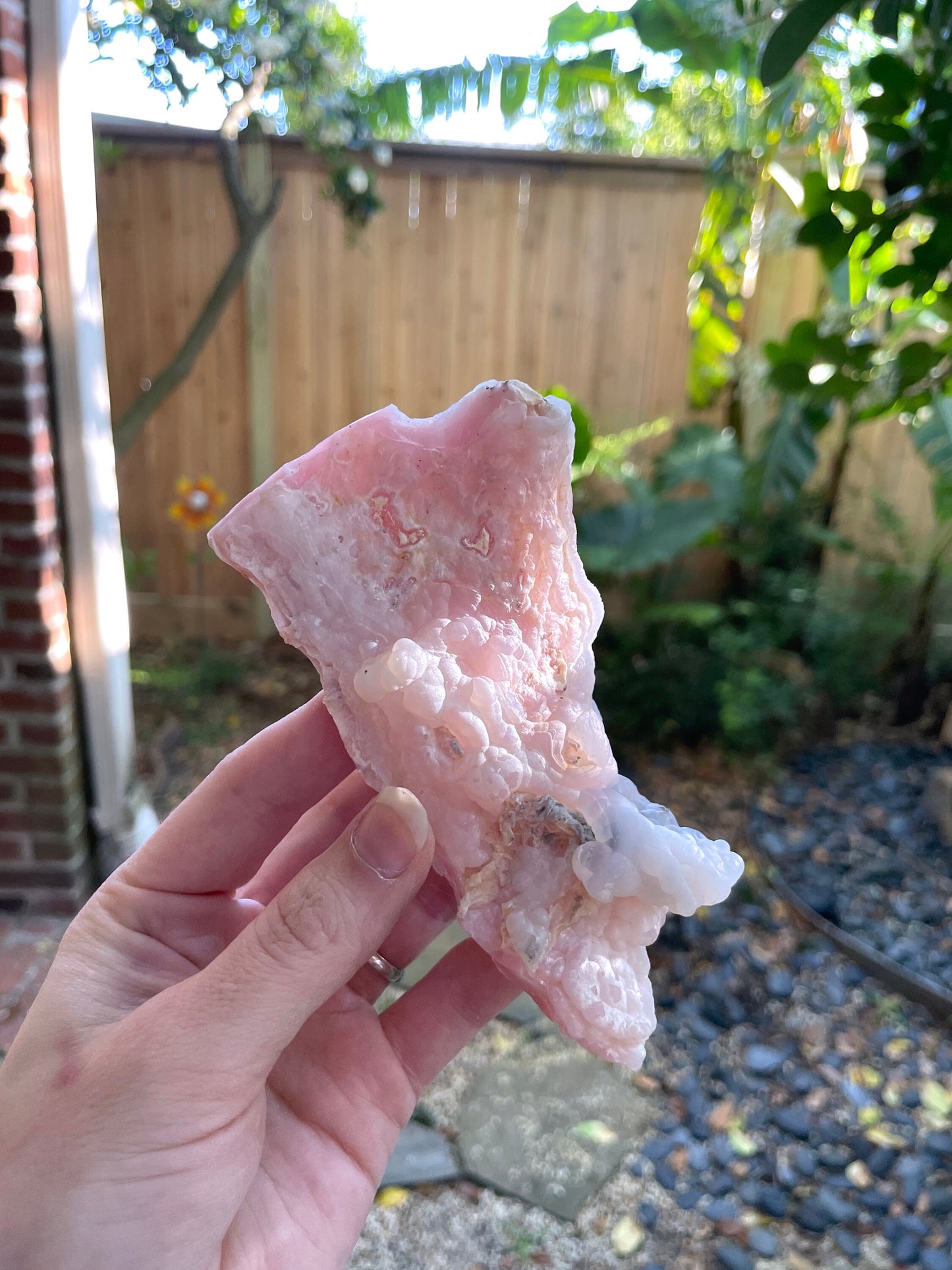 Beautiful Natural Pink Opal from Ica, Peru Specimen 262g Mineral Crystal