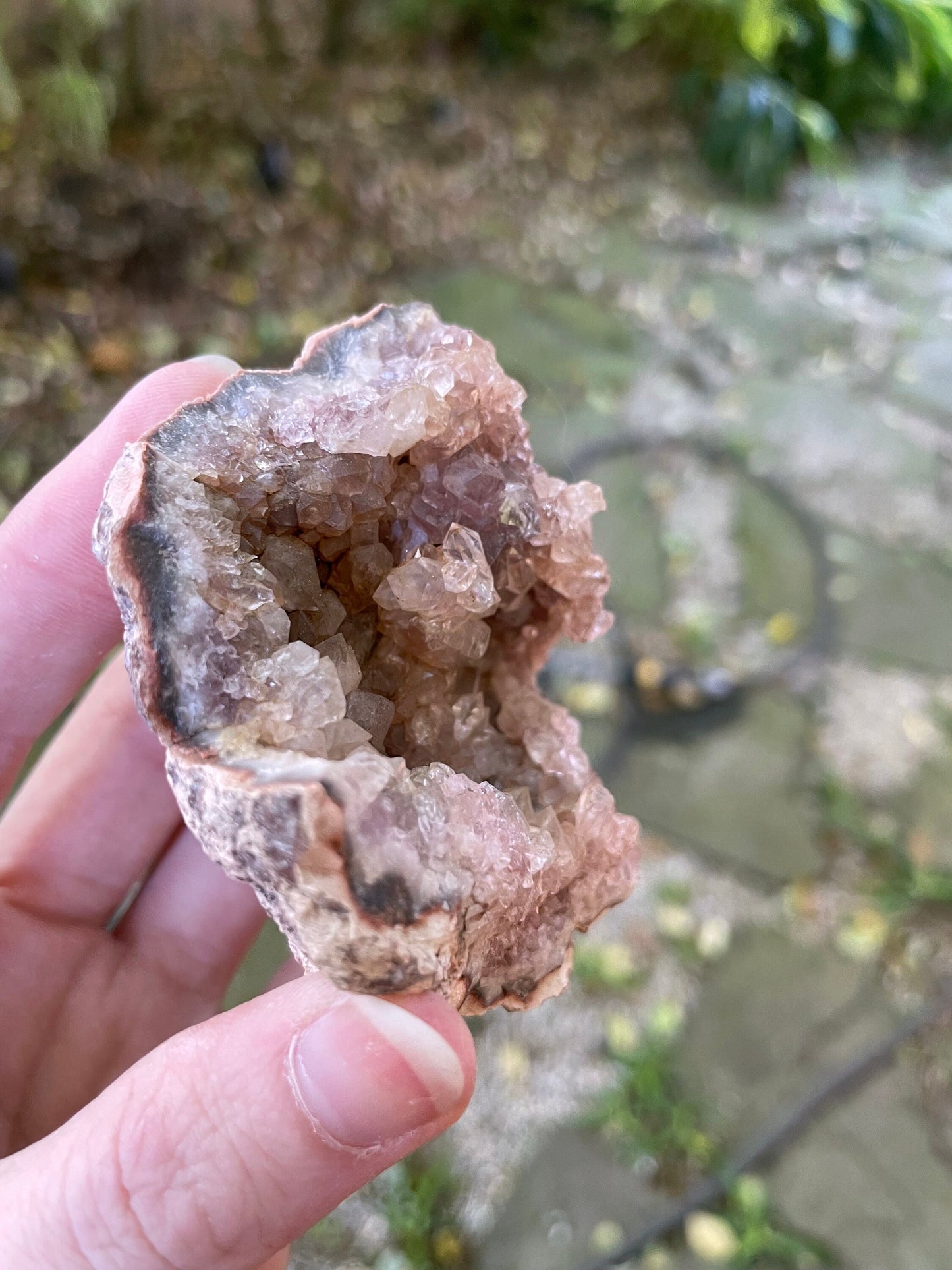 Beautiful Rare Pink Amethyst Specimen Geode, From Patagonia 146.6g