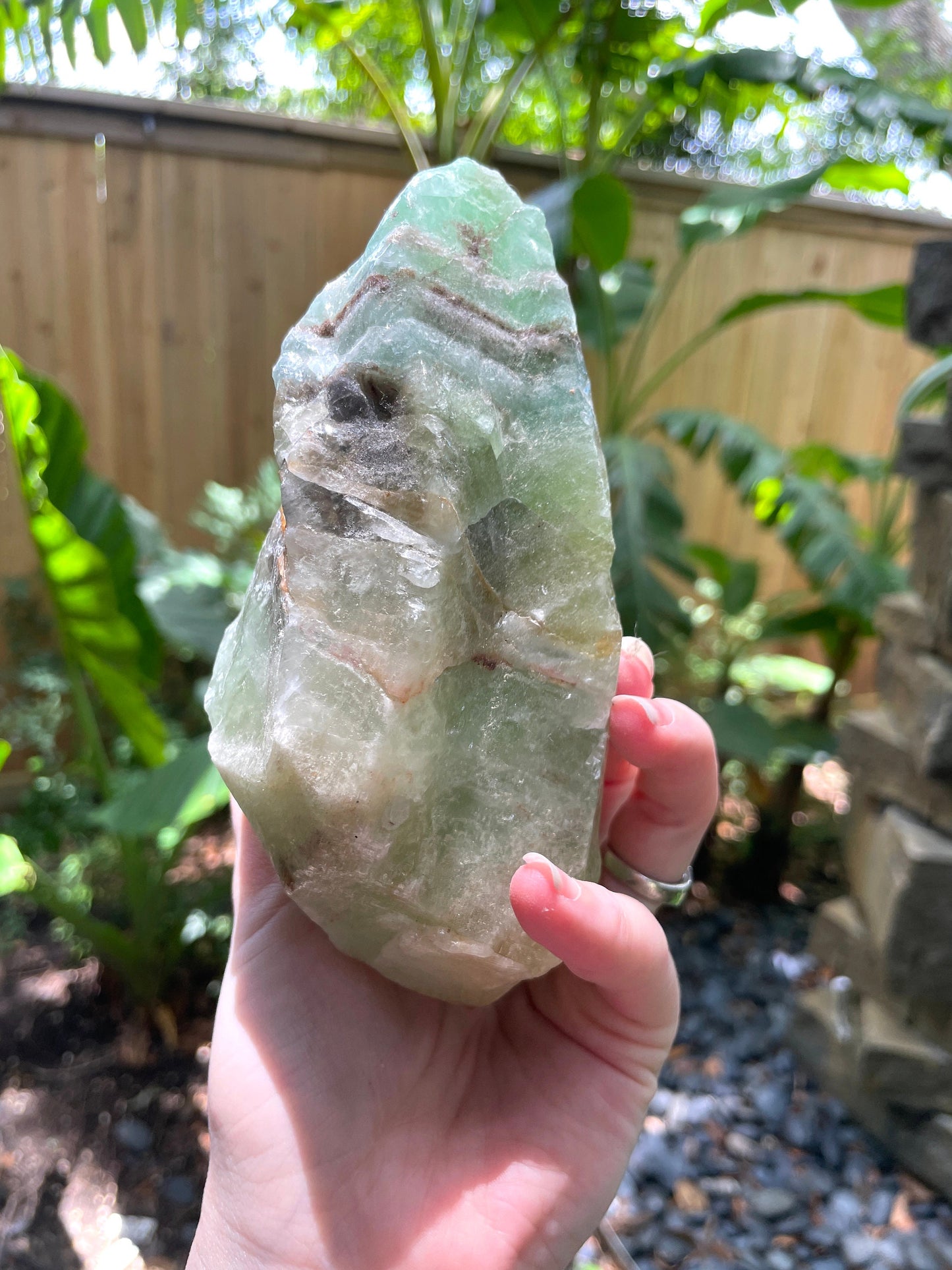 Beautiful Blue/Green Calcite Specimen from Mexico, 954g Mineral Crystal