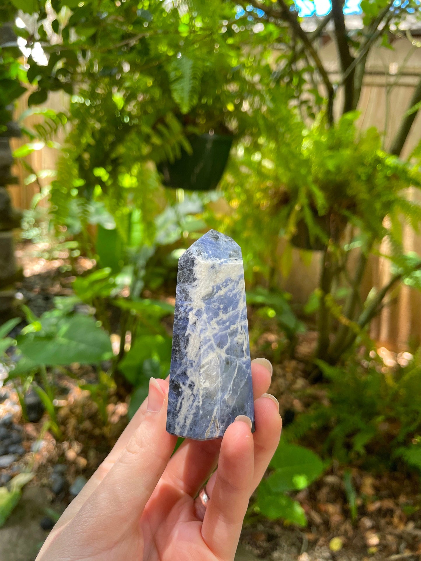 Blue Sodalite Polished Crystal Specimen 140g Specimen from Brazil