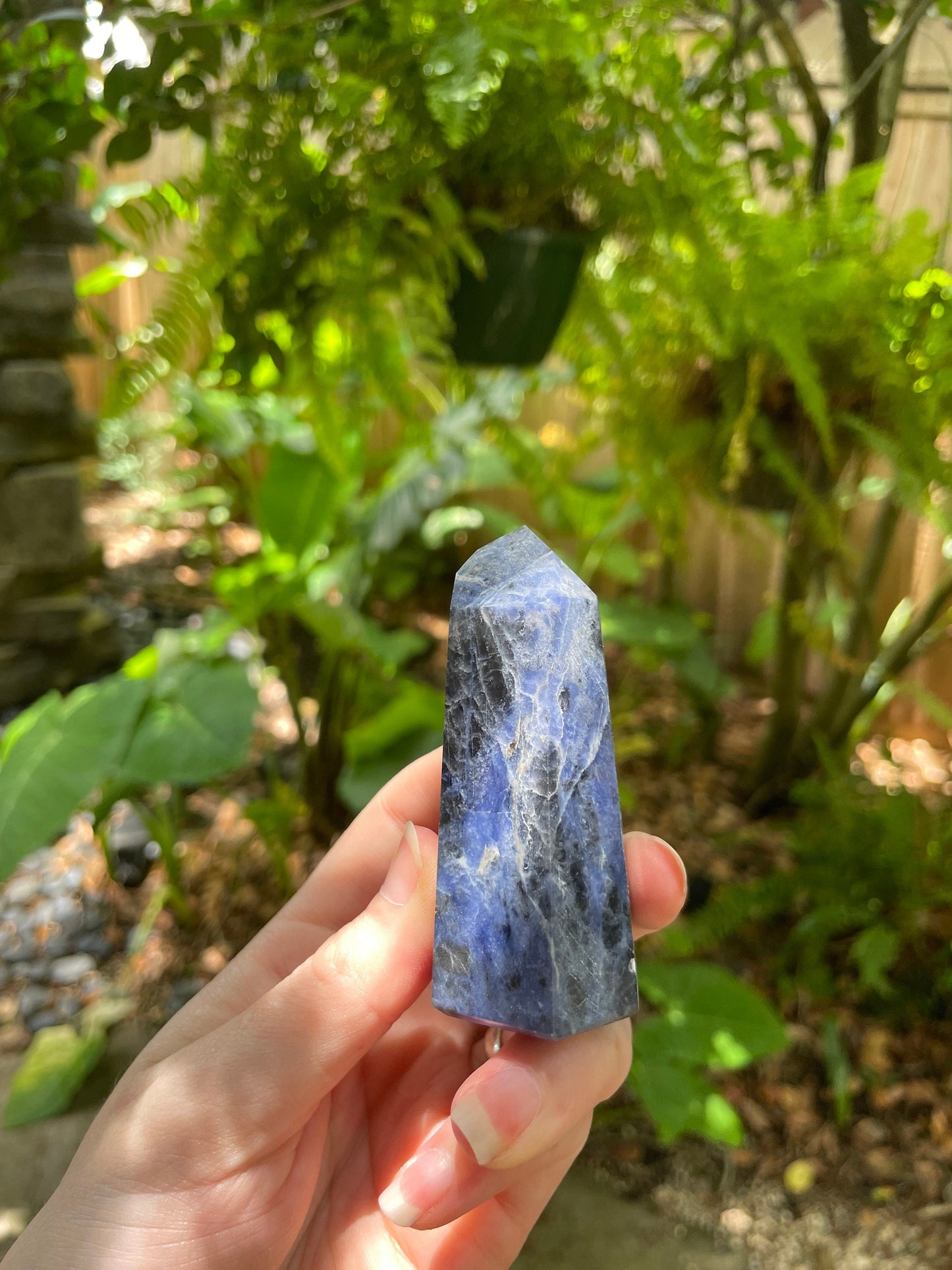 Blue Sodalite Polished Crystal Specimen 140g Specimen from Brazil