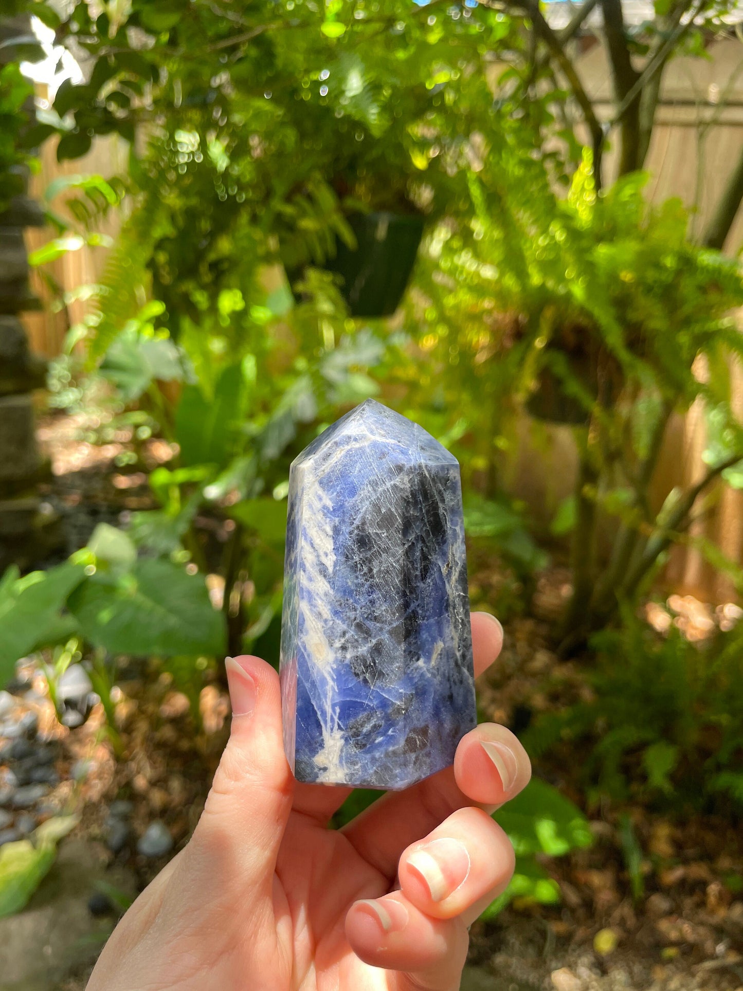Blue Sodalite Polished Crystal Specimen 140g Specimen from Brazil