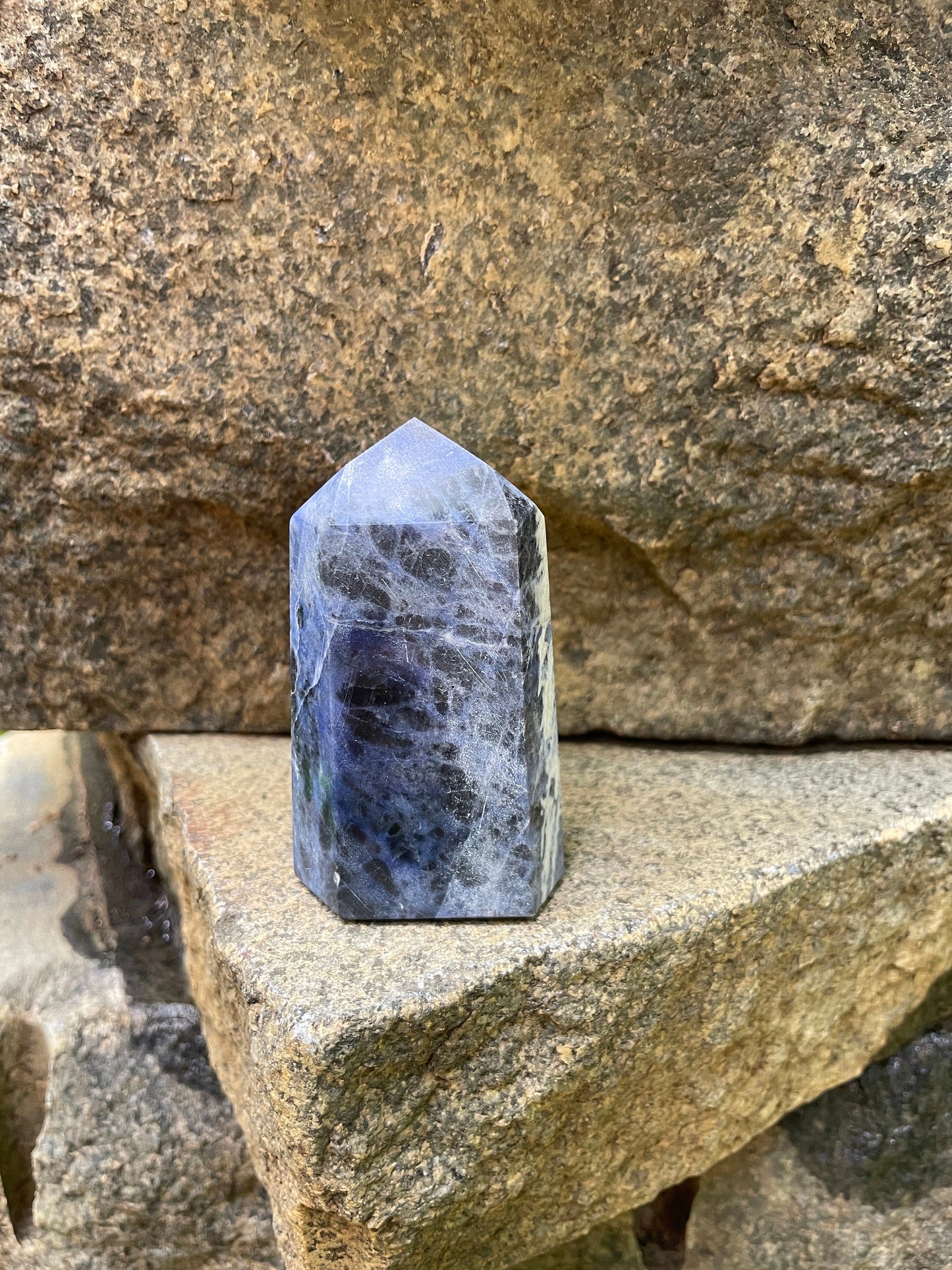 Blue Sodalite Polished Crystal Specimen 140g Specimen from Brazil