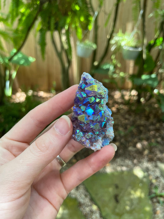 Beautiful 51.5g Angel Aura Titanium Amethyst Quartz Cluster Specimen Mineral Crystals
