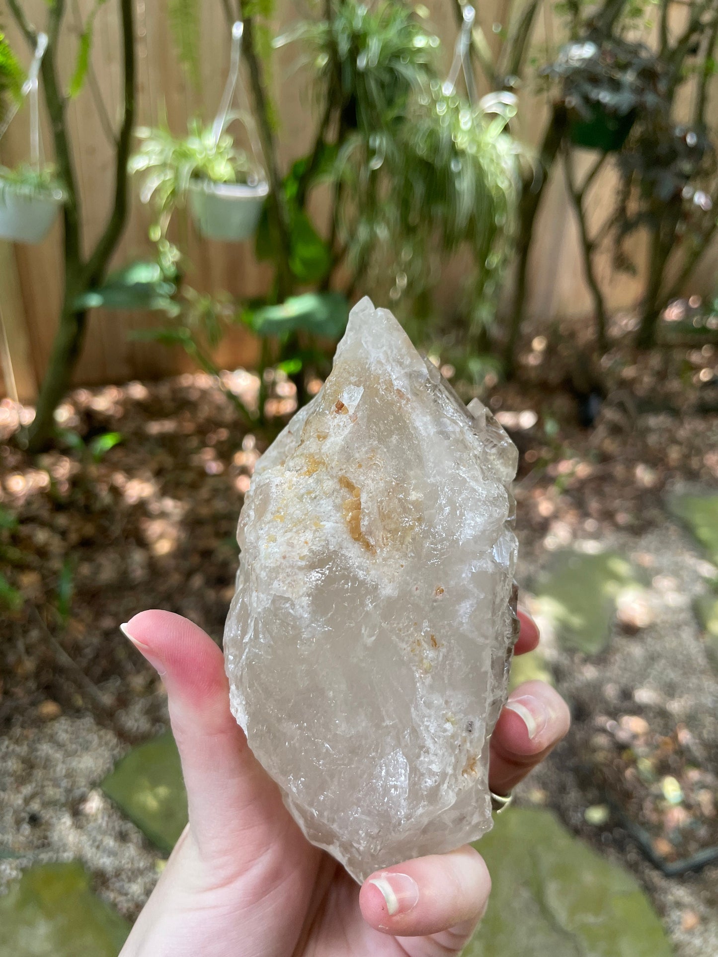 Smokey Elesital Quartz With Hematite Specimen from Minas Gerais Brazil, 808g 1lb 12.4oz Mineral Crystal