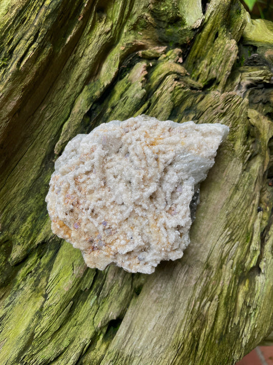 Albite Var Blue Cleavelandite With Druzy Quartz, Epidote and Purple Tourmaline Specimen 370g from Minas Gerais Brazil