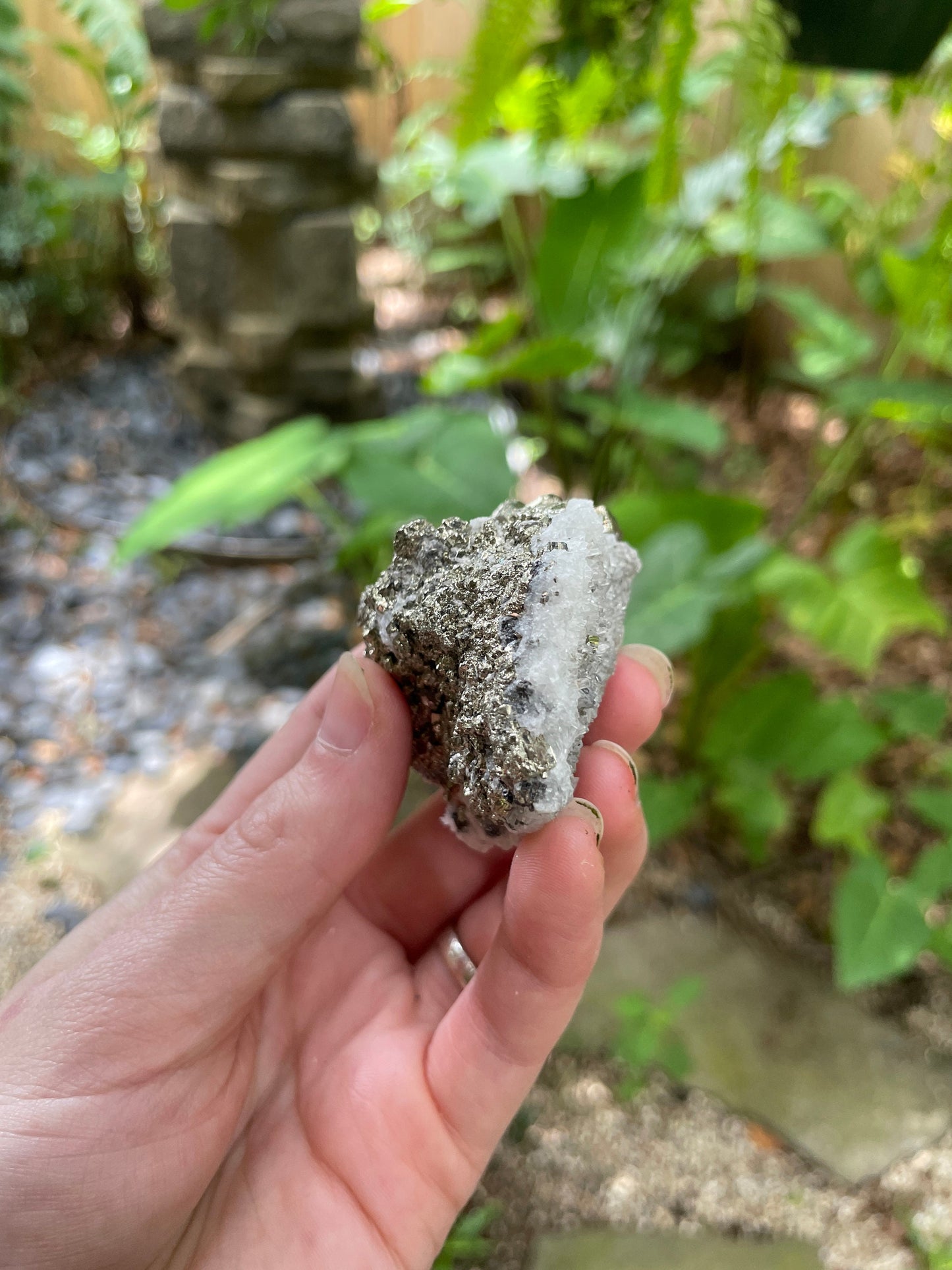 Beautiful Natural Raw Pyrite Crystal With Quartz Specimen 120.6g, from Peru Minerals Crystals