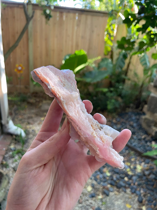 Beautiful Natural Pink Opal from Ica, Peru Specimen 262g Mineral Crystal