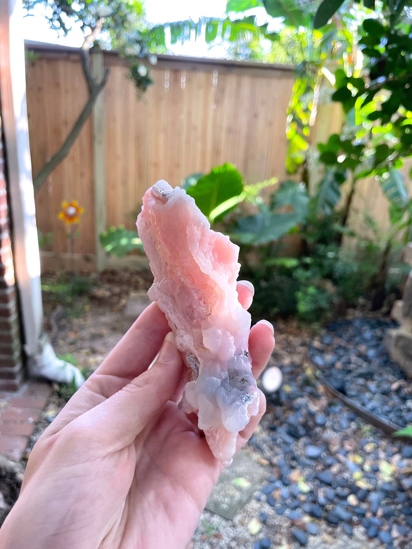 Beautiful Natural Pink Opal from Ica, Peru Specimen 262g Mineral Crystal