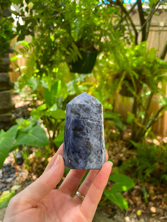 Blue Sodalite Polished Crystal Specimen 140g Specimen from Brazil