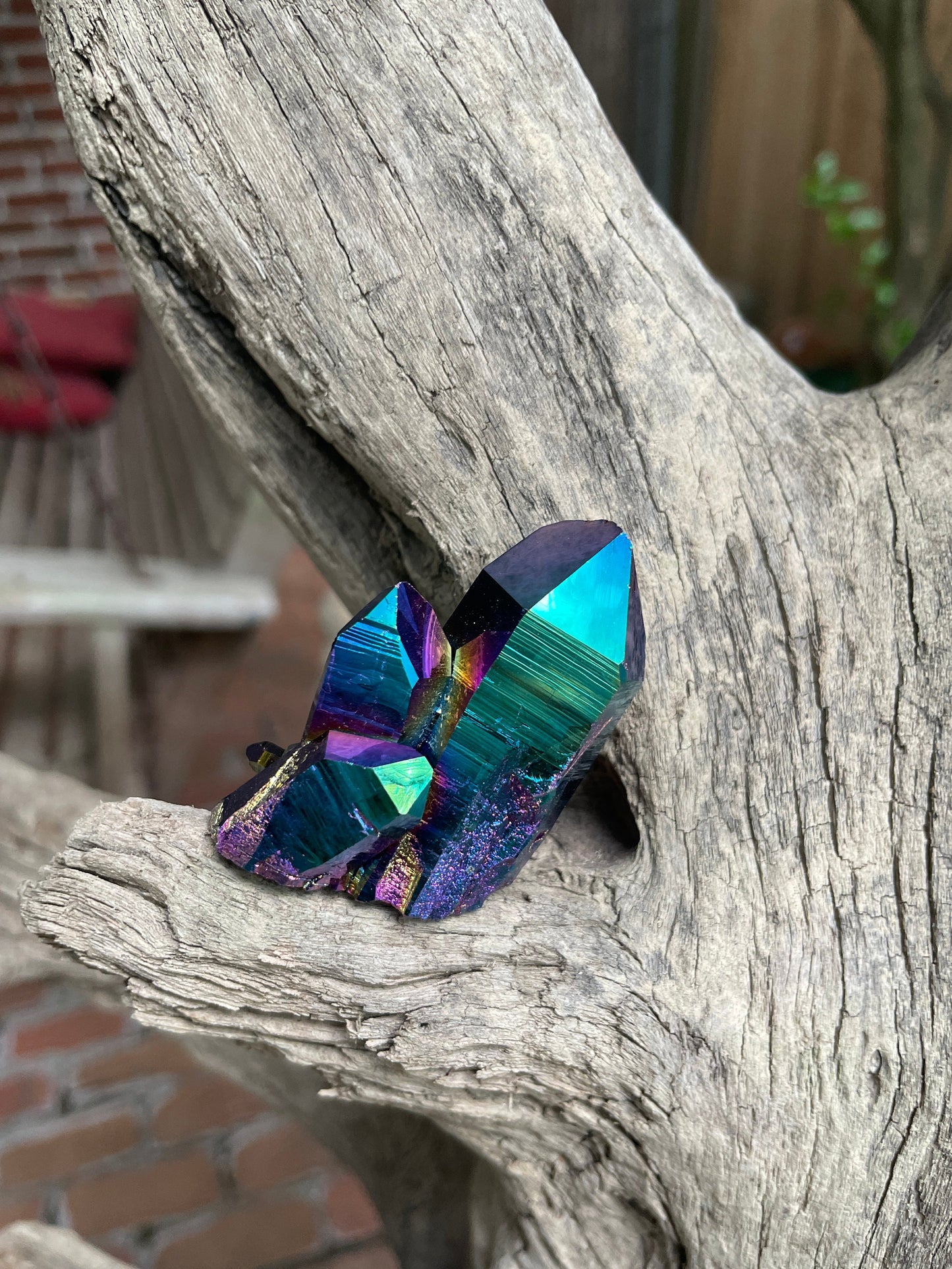 Quality Genuine Titanium Aura Quartz Cluster Arkansas Quartz 48.5g Healing, Metaphysical, Pagan, Wicca