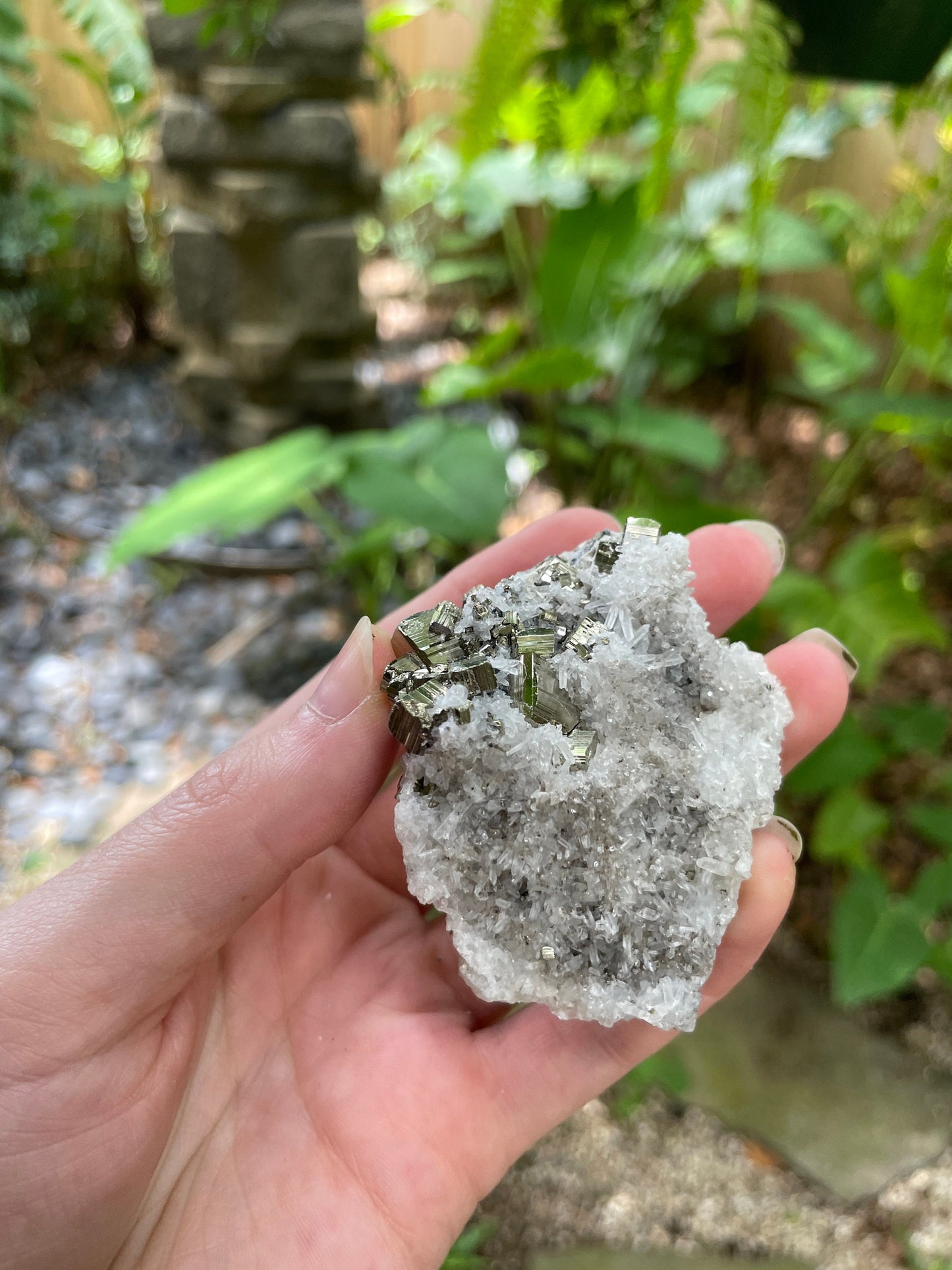 Beautiful Natural Raw Pyrite Crystal With Quartz Specimen 120.6g, from Peru Minerals Crystals