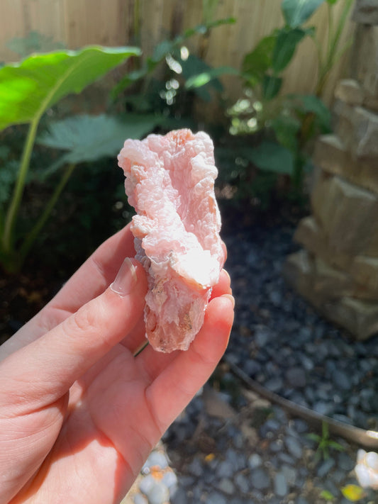 Rare Botryoidal Natural Pink Opal from Ica, Peru Specimen 89.7g Mineral Crystal