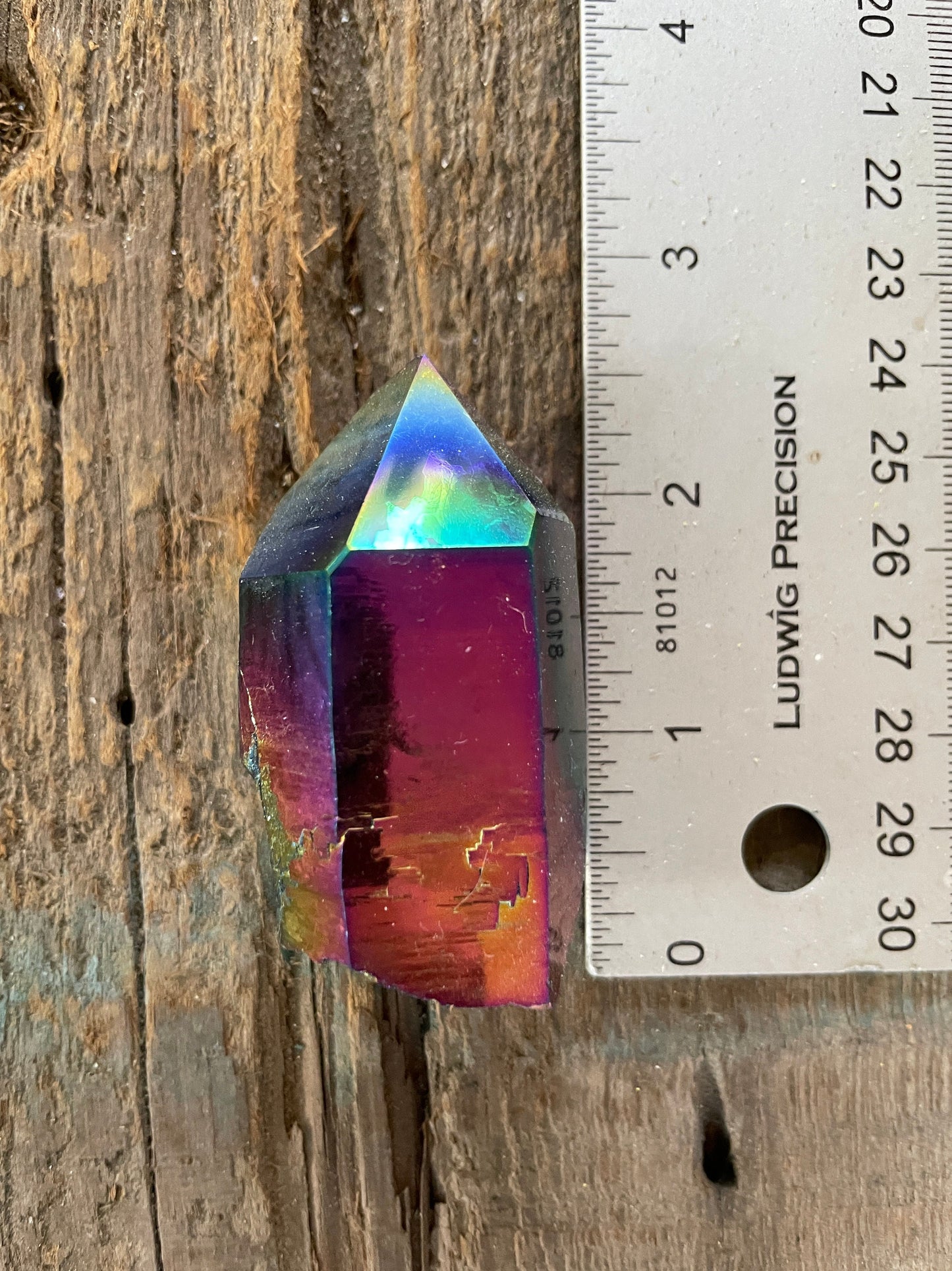 Genuine Titanium Aura Quartz Point Arkansas Quartz 74.1g Specimen Minerals Crystals