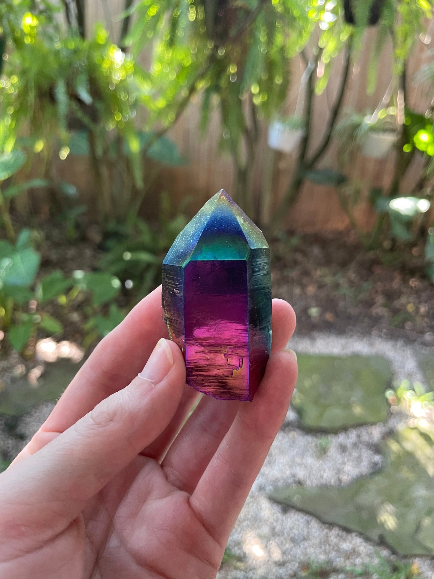 Genuine Titanium Aura Quartz Point Arkansas Quartz 74.1g Specimen Minerals Crystals