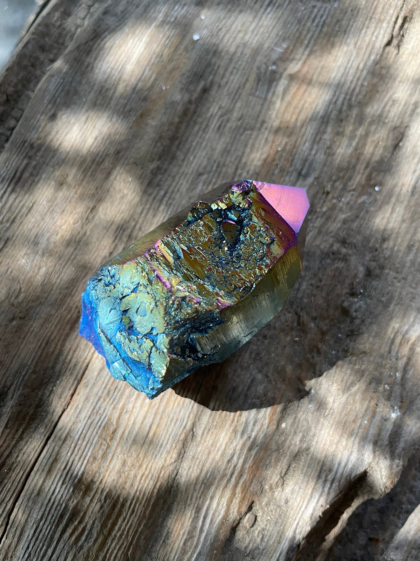 Genuine Titanium Aura Quartz Point Arkansas Quartz 74.1g Specimen Minerals Crystals