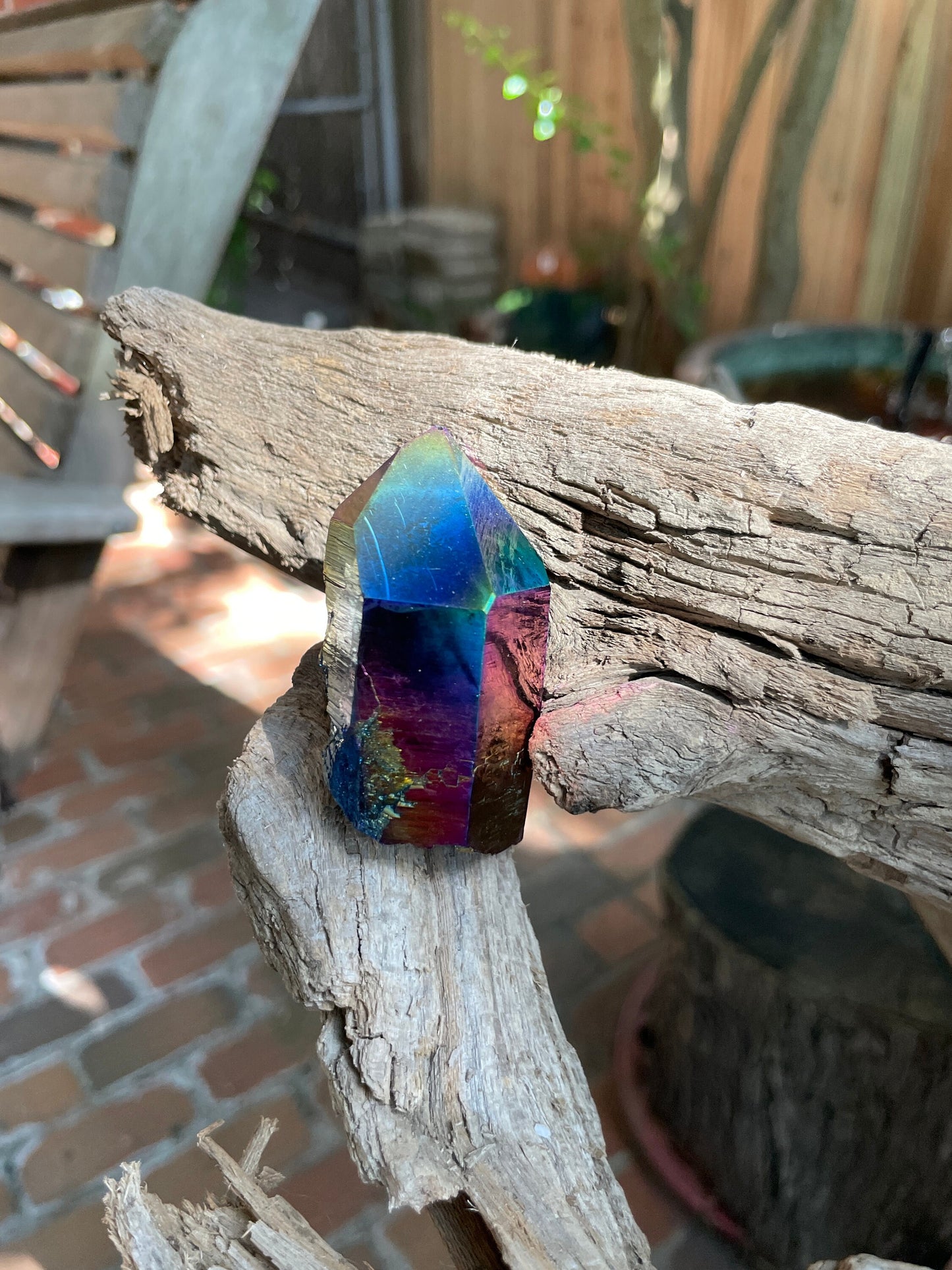 Genuine Titanium Aura Quartz Point Arkansas Quartz 74.1g Specimen Minerals Crystals