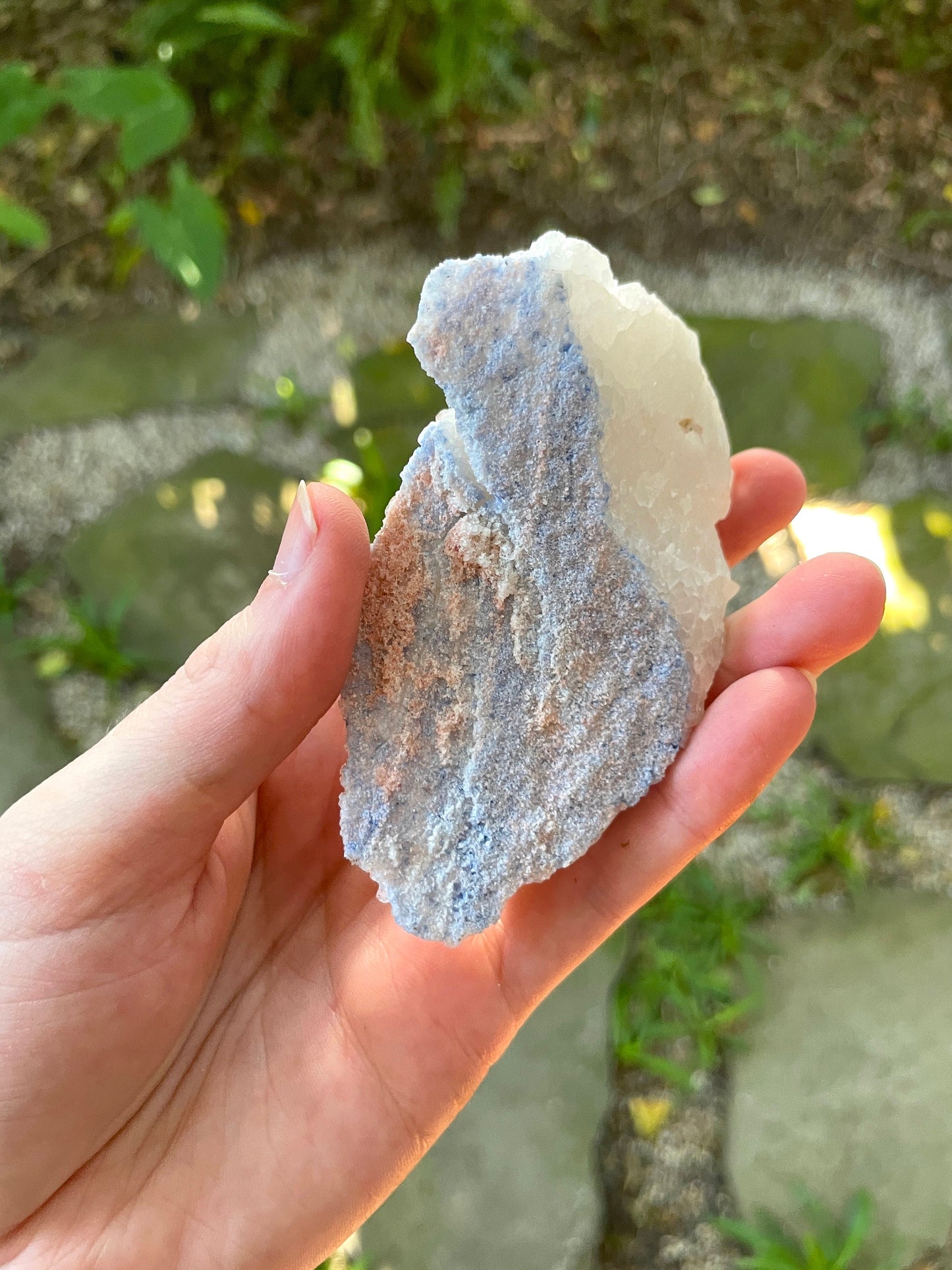 Blue Dumortierite Quartz Cluster Specimen 136.8g From Brazil Mineral Crystal