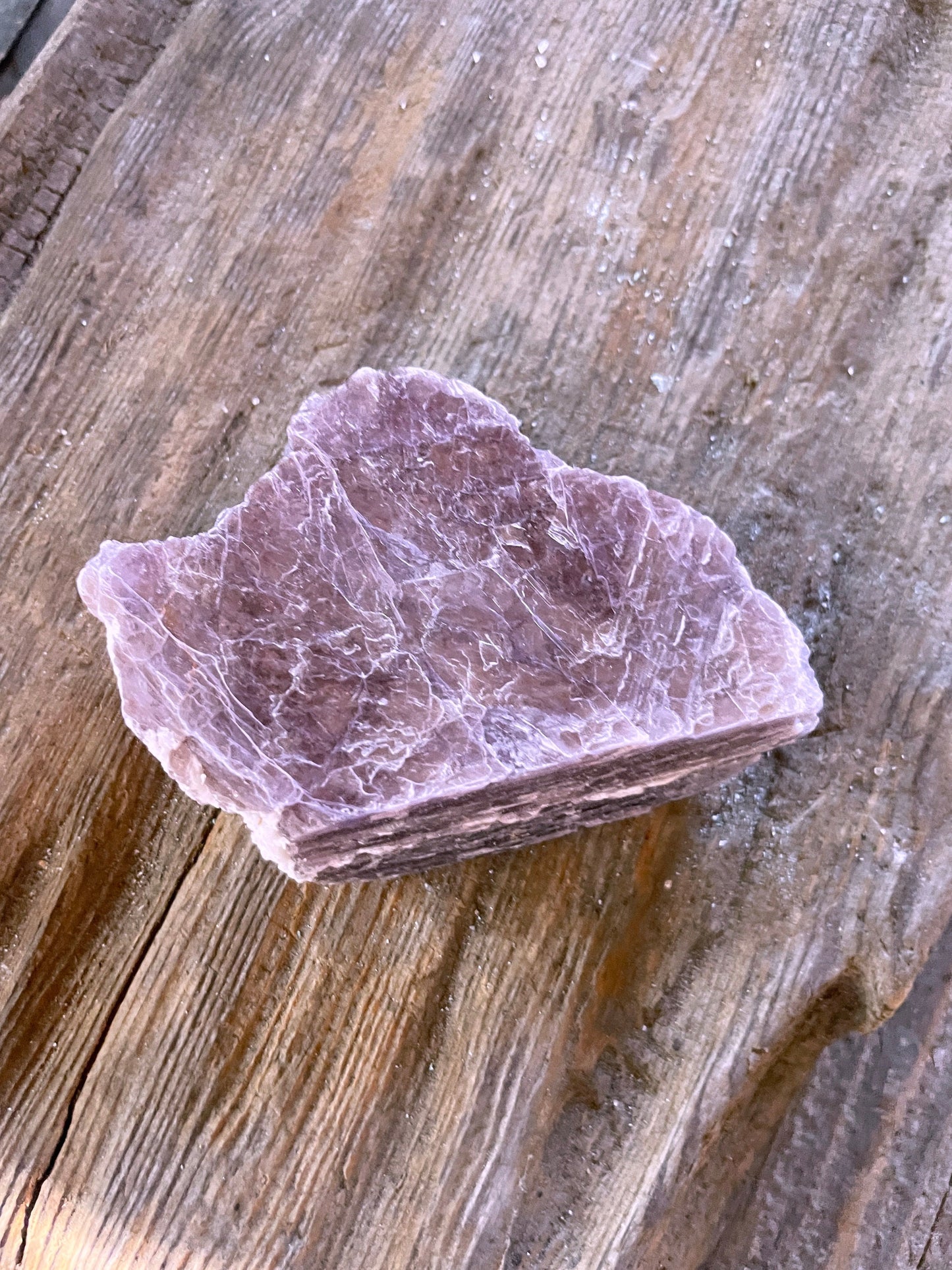Beautiful Raw Lepidolite Specimen From Minas Gerais Brazil 83.1g Lithium Mineral Crystal