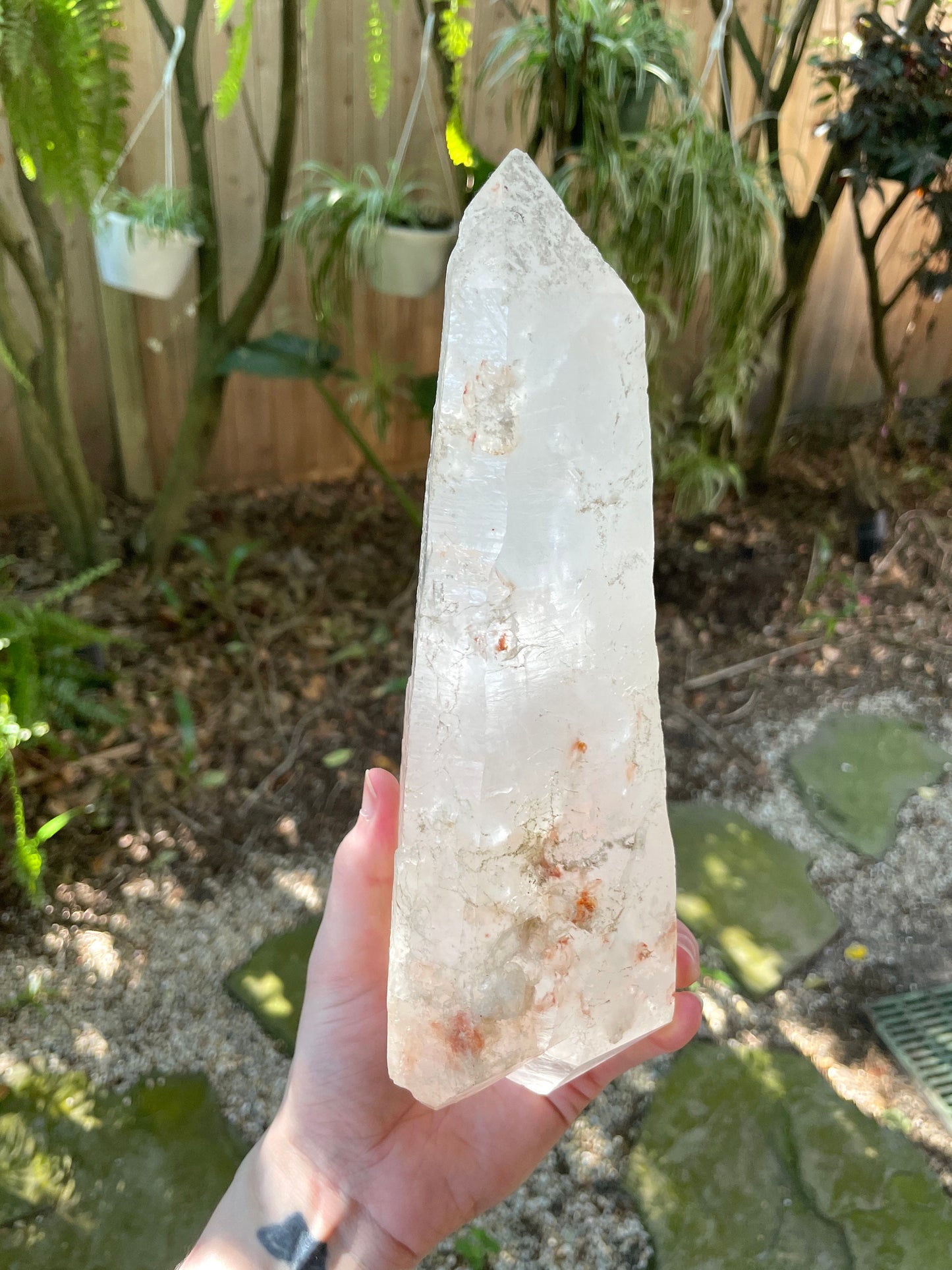 Large Double Terminated Quartz Point 2116g 4lbs 10.6oz With Hematite From Minas Gerais Brazil Specimen Mineral Crystal