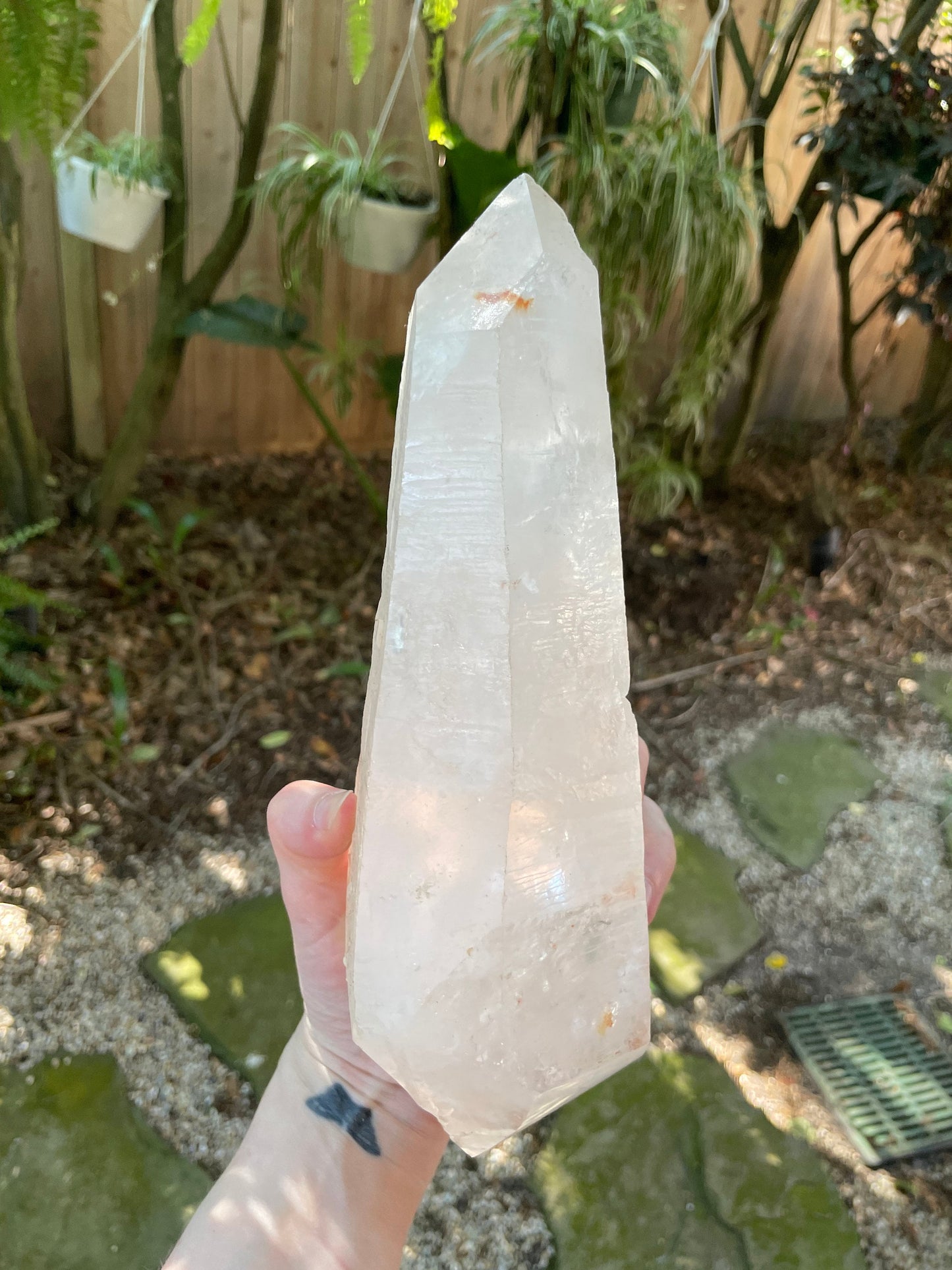 Large Double Terminated Quartz Point 2116g 4lbs 10.6oz With Hematite From Minas Gerais Brazil Specimen Mineral Crystal