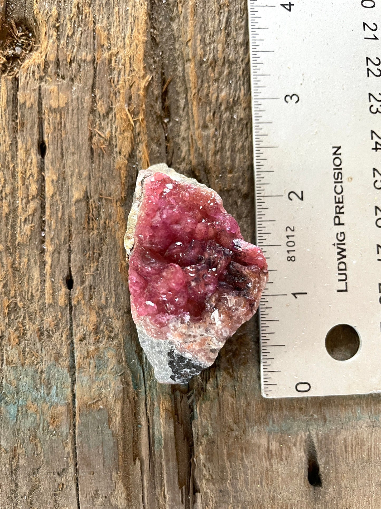Vibrant Cobalt and Calcite From Zaire, 50.7g Specimen Minerals Crystals