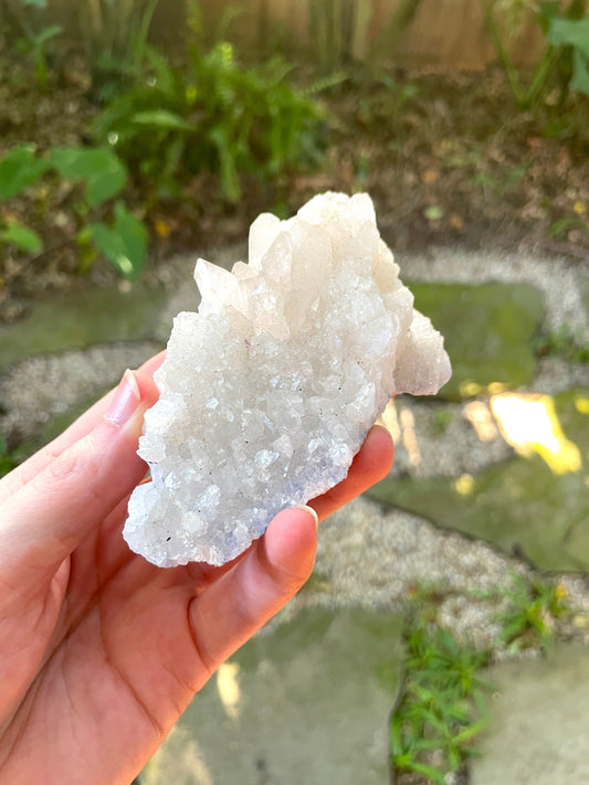 Blue Dumortierite Quartz Cluster Specimen 136.8g From Brazil Mineral Crystal