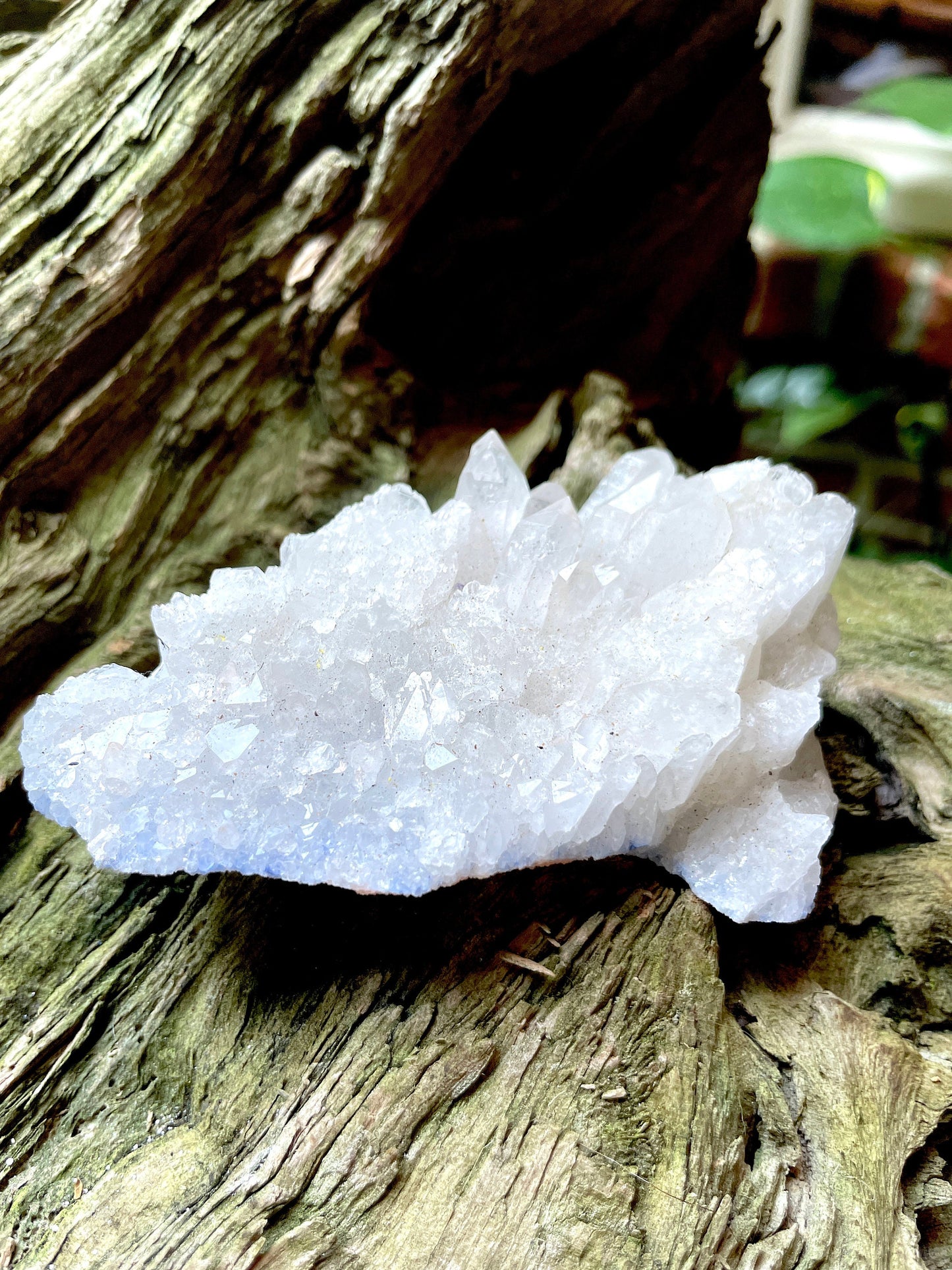 Blue Dumortierite Quartz Cluster Specimen 136.8g From Brazil Mineral Crystal