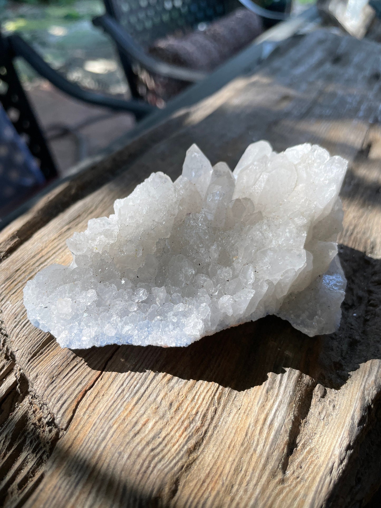 Blue Dumortierite Quartz Cluster Specimen 136.8g From Brazil Mineral Crystal