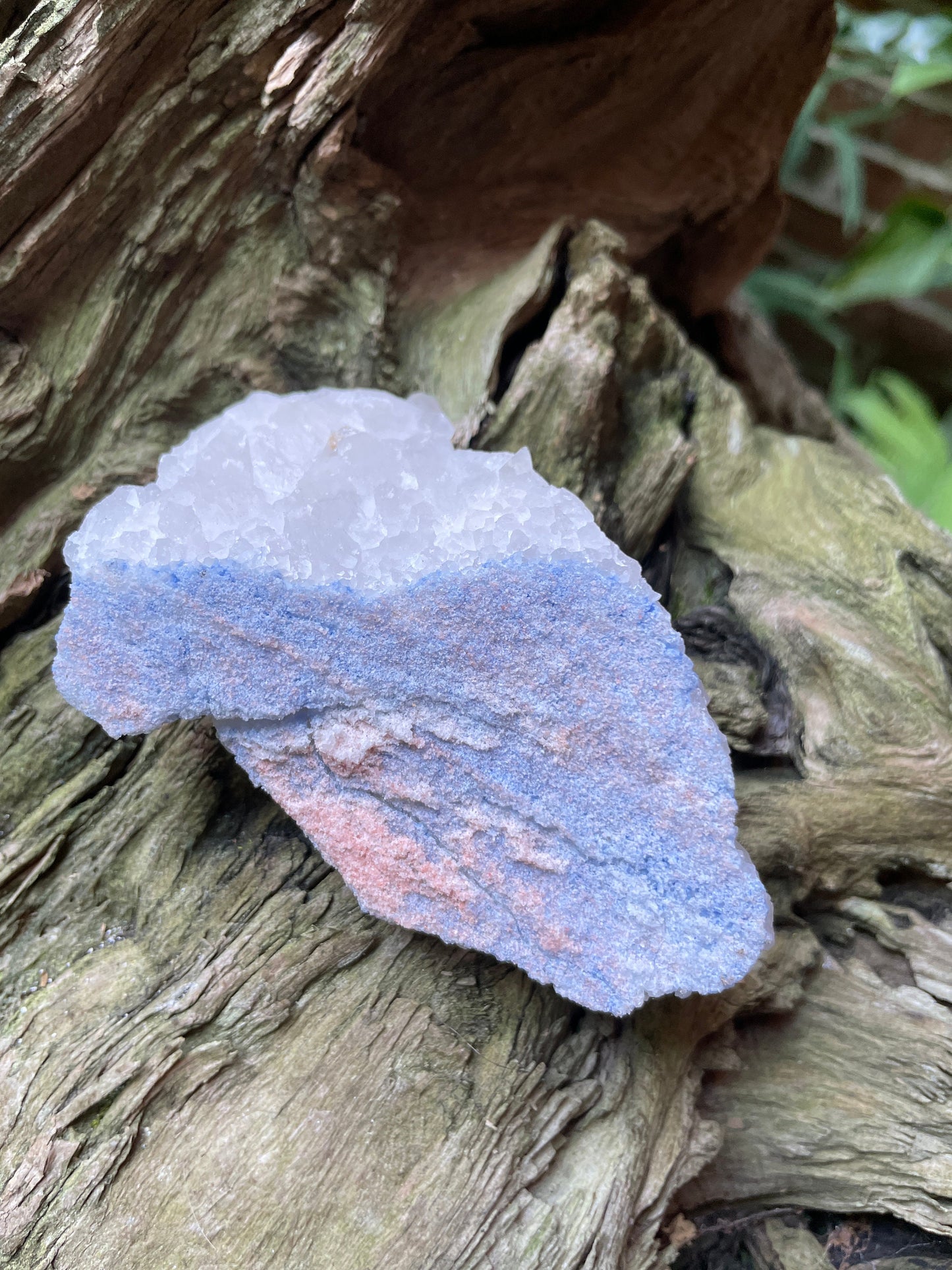 Blue Dumortierite Quartz Cluster Specimen 136.8g From Brazil Mineral Crystal