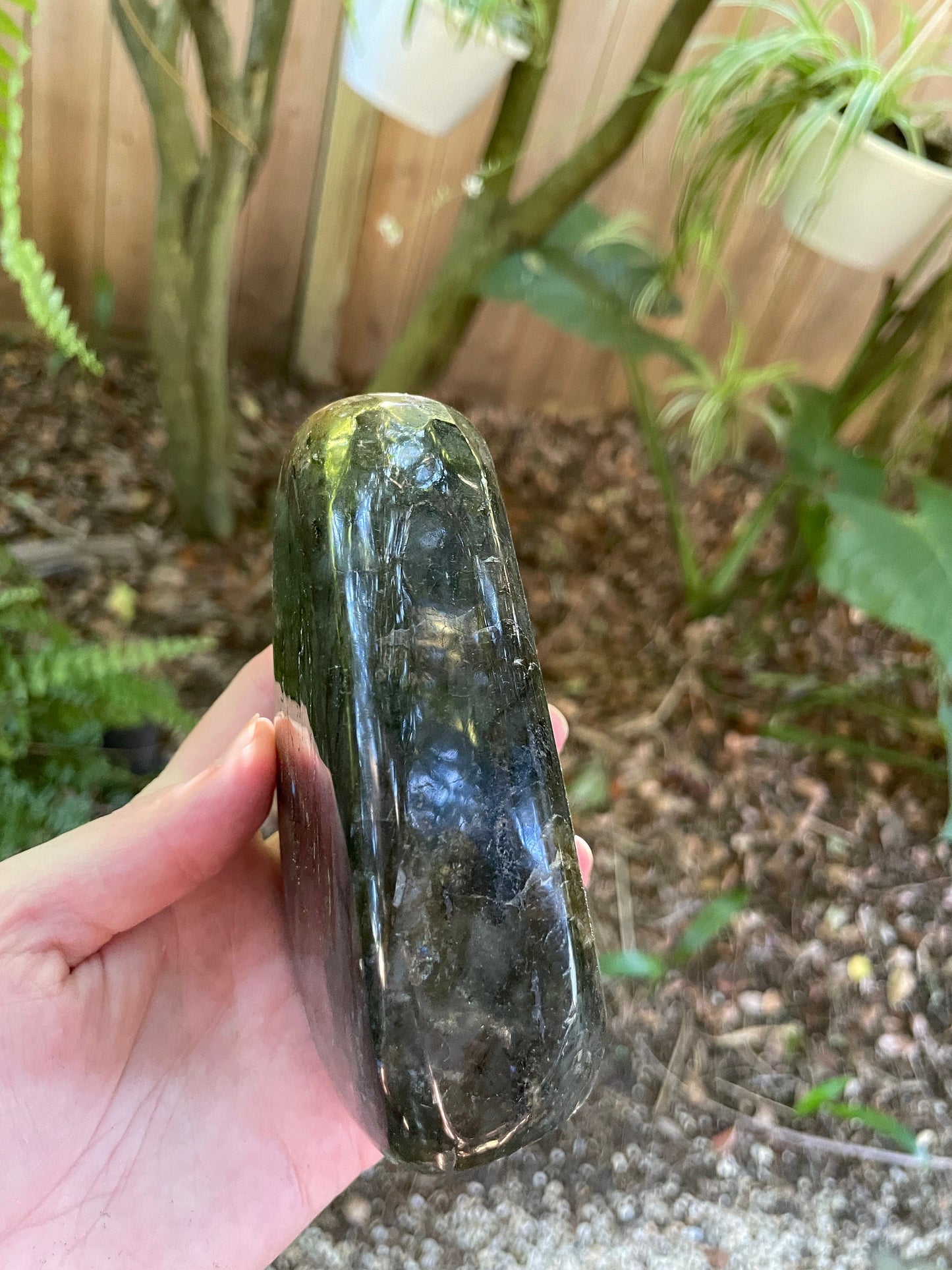 Large Polished Labradorite Freestanding Display Stone 778g 1lb 118.8oz Great Blue Flash