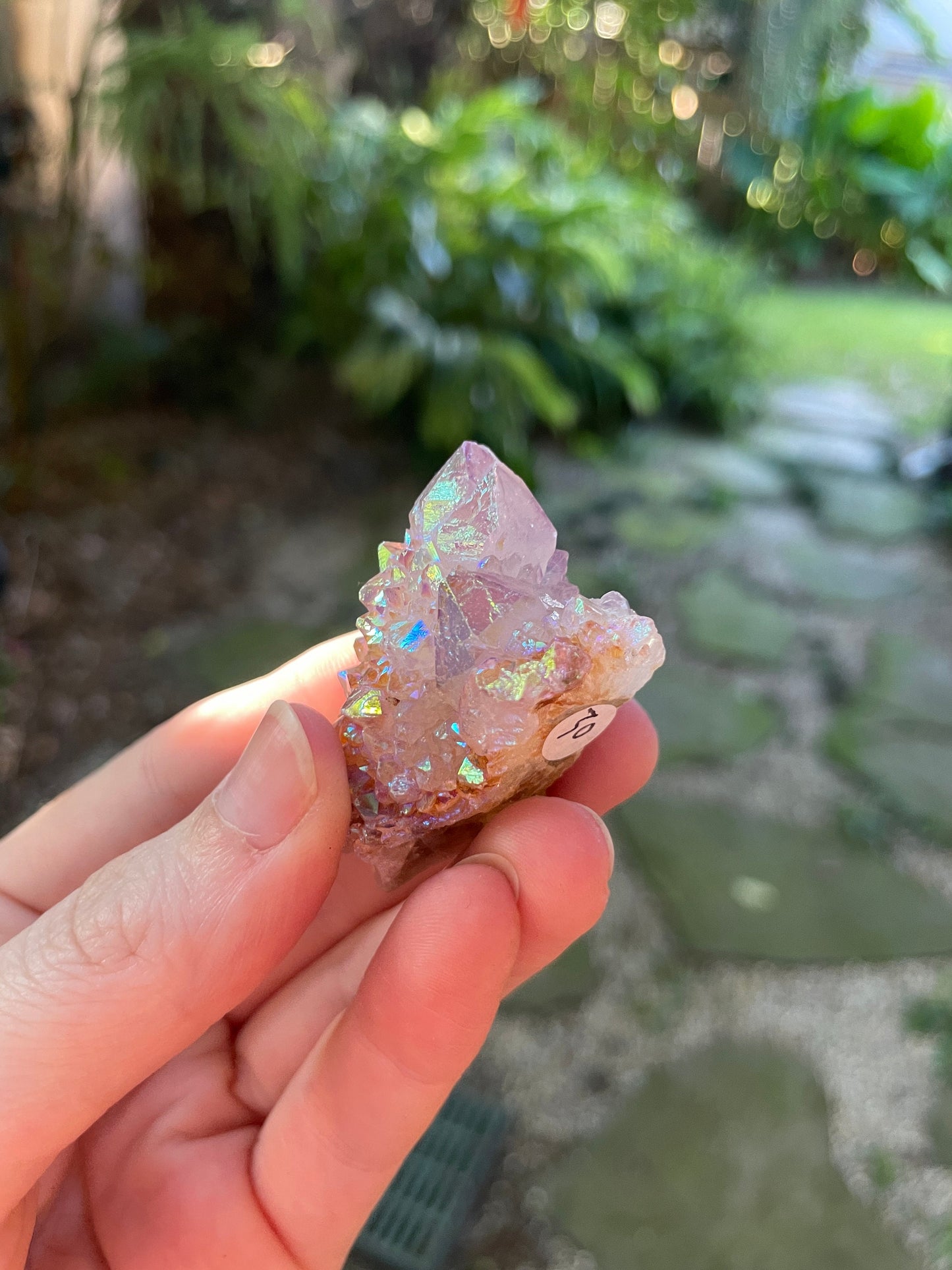 Rainbow Angel Aura Spirit Quartz Point Specimen31.9g From Mpumalanga South Africa Mineral Crystal