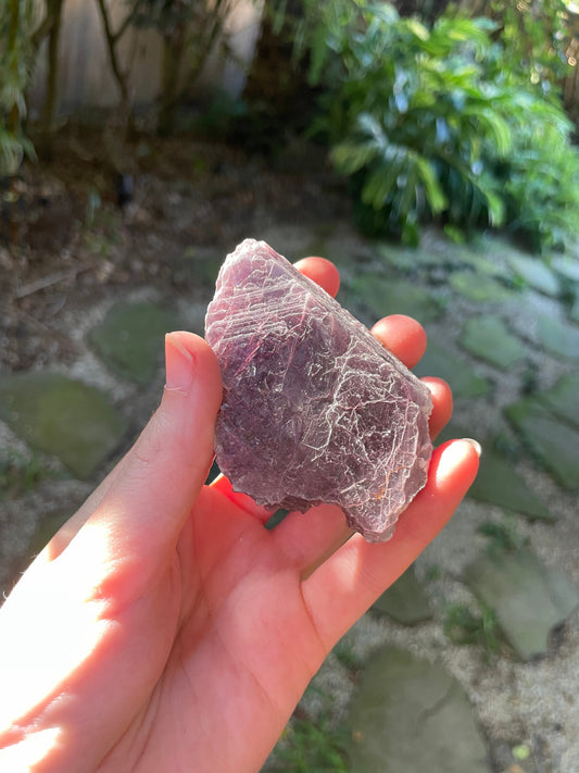 Beautiful Raw Lepidolite Specimen From Minas Gerais Brazil 83.1g Lithium Mineral Crystal