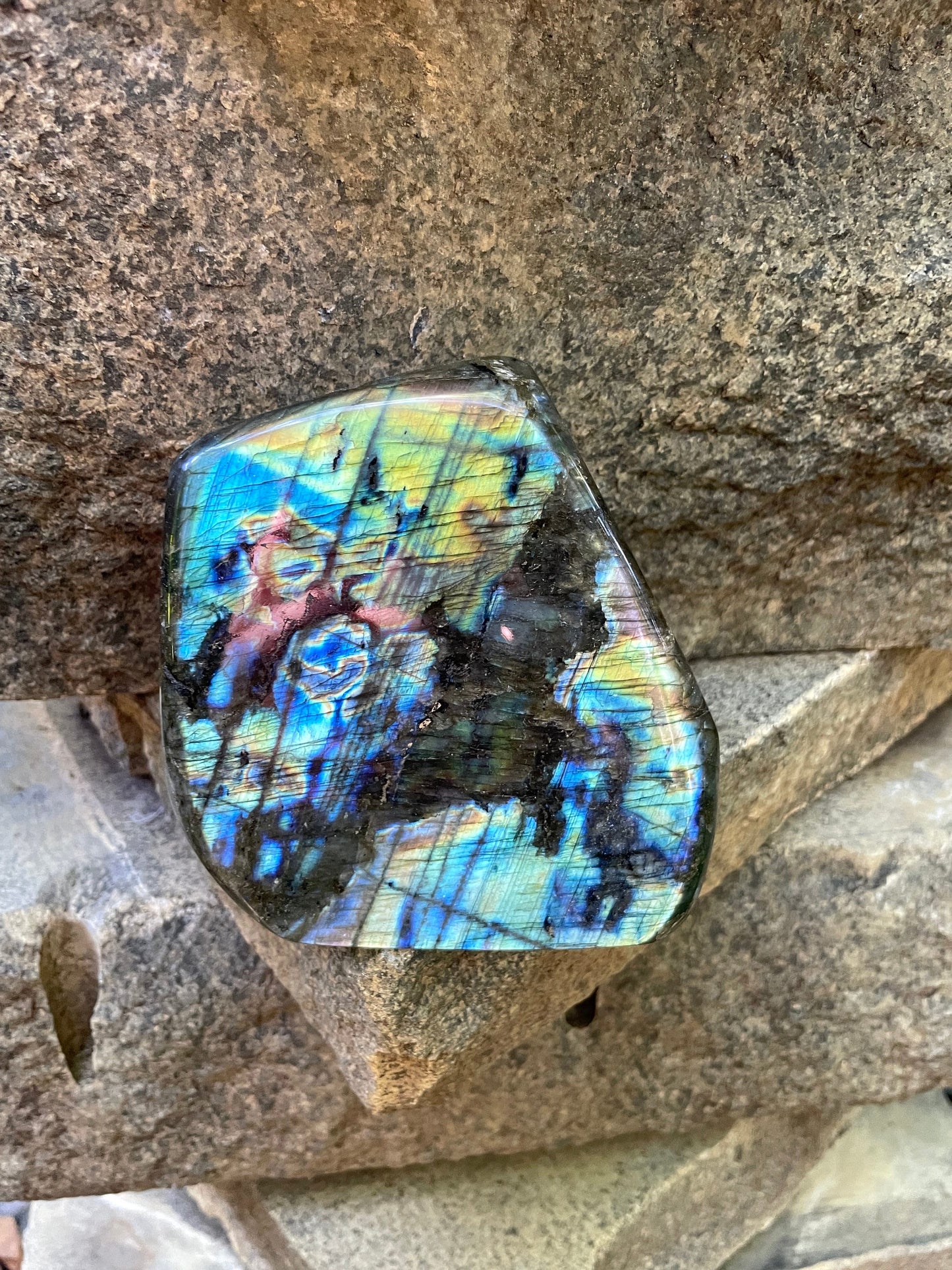 Polished Rainbow Labradorite Free Form 1104g 2lbs 6.9oz From Madagascar Mineral Crystal
