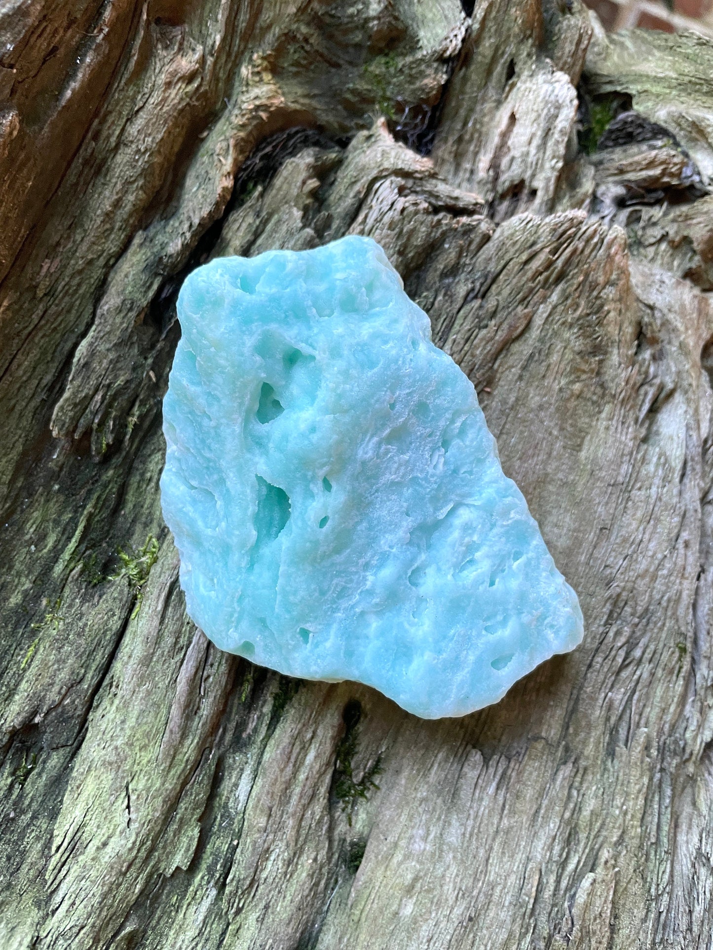 Raw Blue Aragonite Specimen From Afghanistan 228.1g Self Standing Crystal Mineral