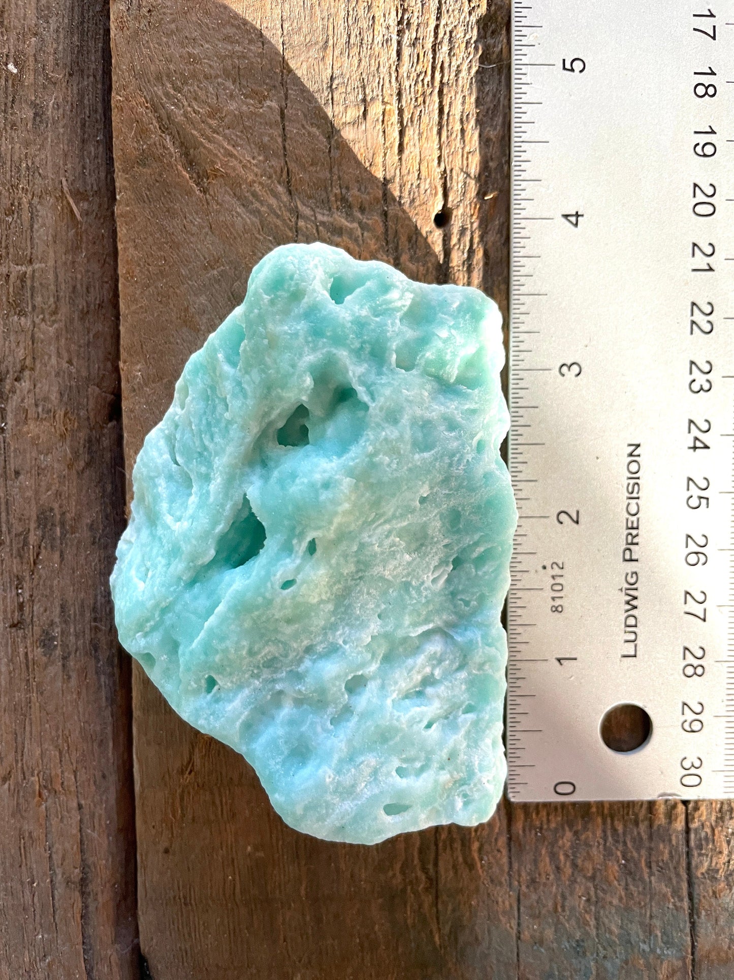 Raw Blue Aragonite Specimen From Afghanistan 228.1g Self Standing Crystal Mineral