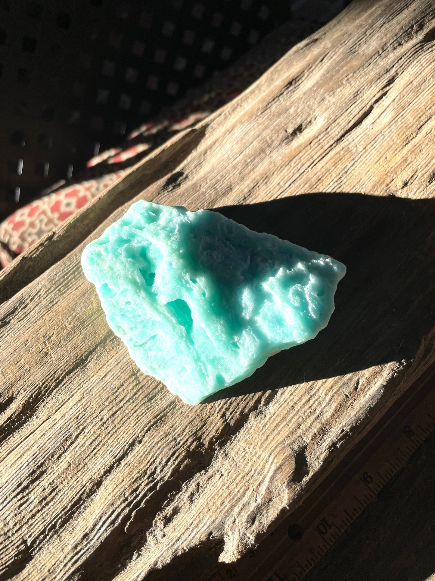 Raw Blue Aragonite Specimen From Afghanistan 228.1g Self Standing Crystal Mineral