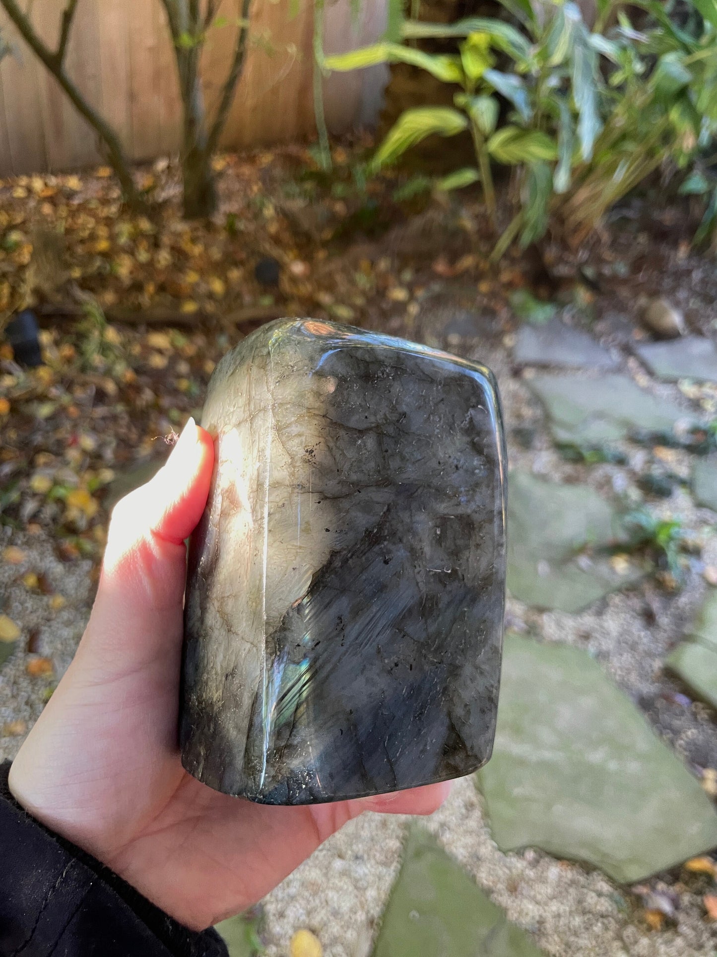 Polished Labradorite Freestanding Display Stone 1116g 2lb 7.4oz Specimen Great Flash Mineral Crystal