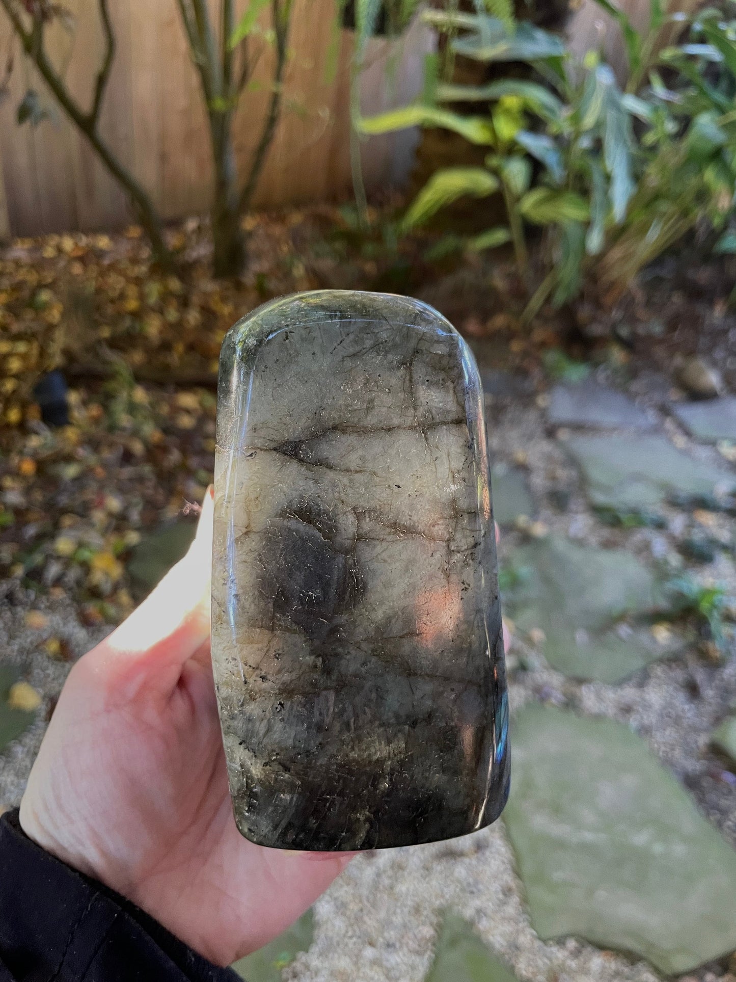 Polished Labradorite Freestanding Display Stone 1116g 2lb 7.4oz Specimen Great Flash Mineral Crystal