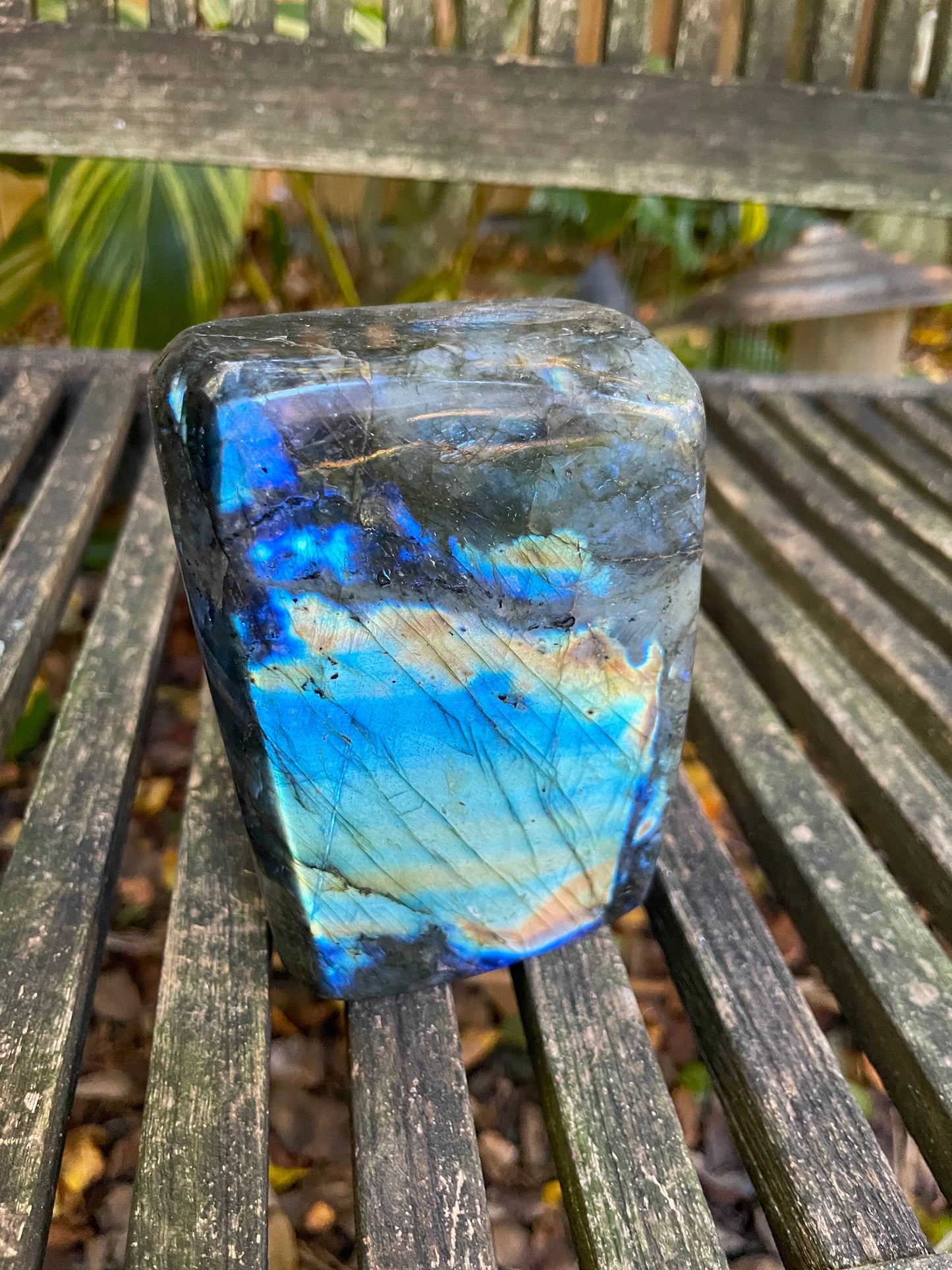 Polished Labradorite Freestanding Display Stone 1116g 2lb 7.4oz Specimen Great Flash Mineral Crystal
