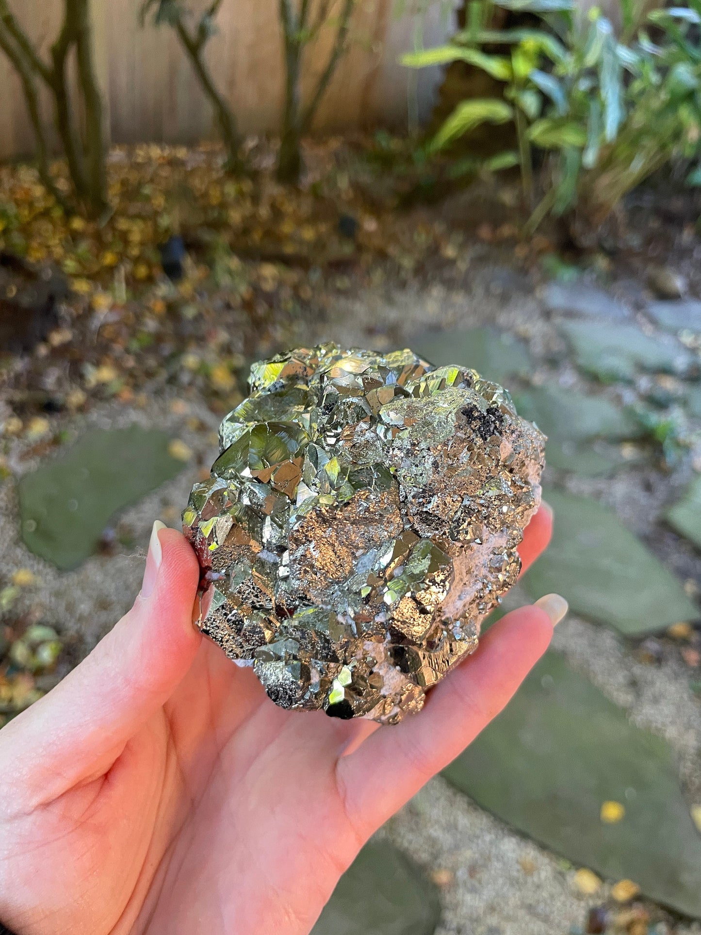 Beautiful Large Natural Raw Pyrite Crystal Specimen 758g, 1lb 10.8oz from Huanzala, Peru Crystals