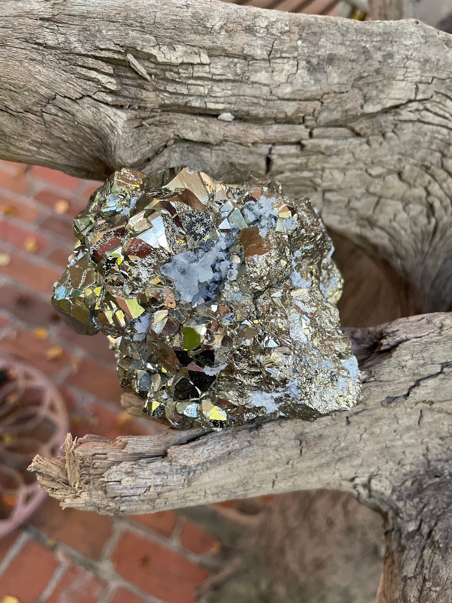 Beautiful Large Natural Raw Pyrite Crystal Specimen 758g, 1lb 10.8oz from Huanzala, Peru Crystals