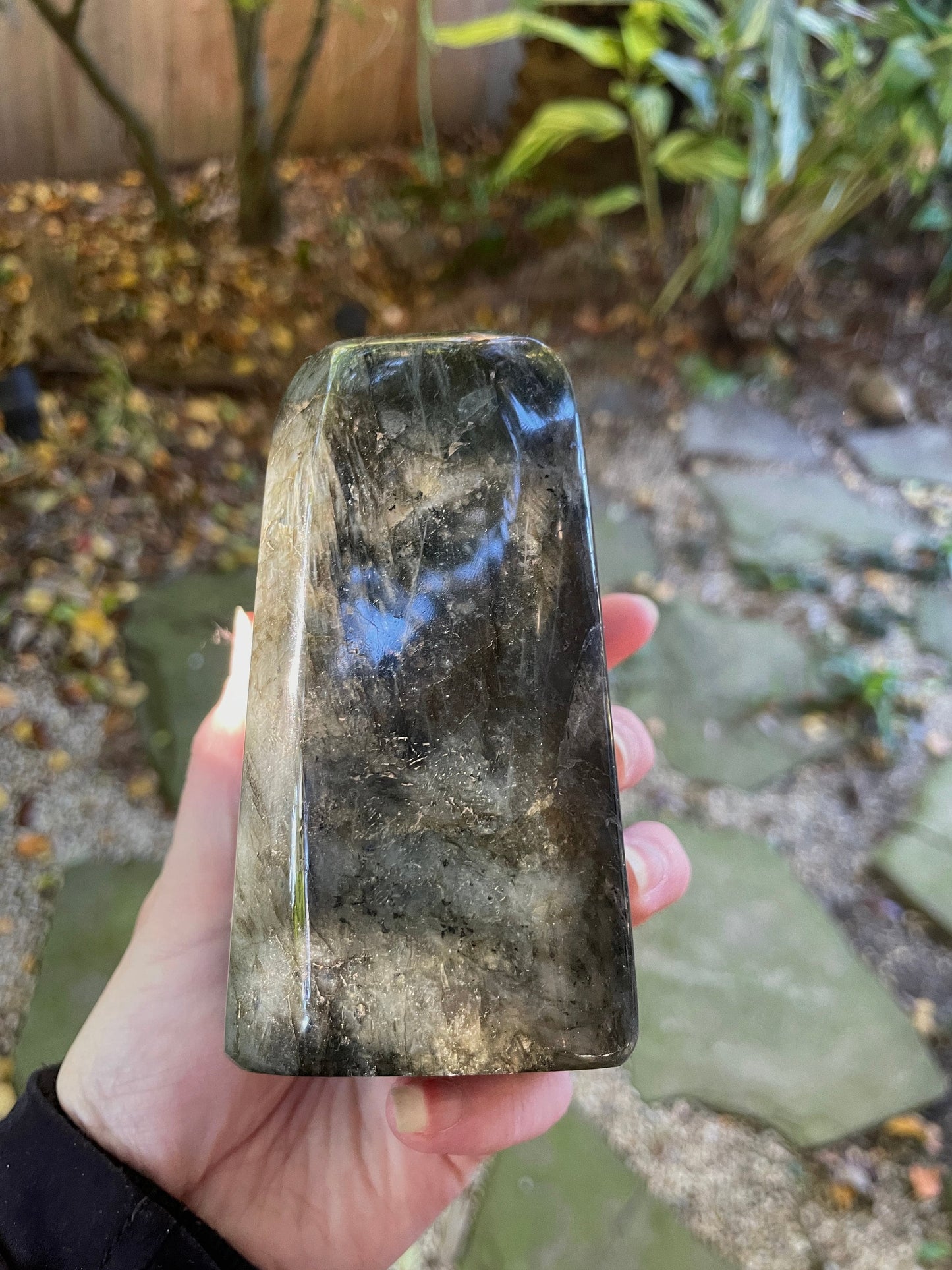 Polished Labradorite Freestanding Display Stone 1116g 2lb 7.4oz Specimen Great Flash Mineral Crystal