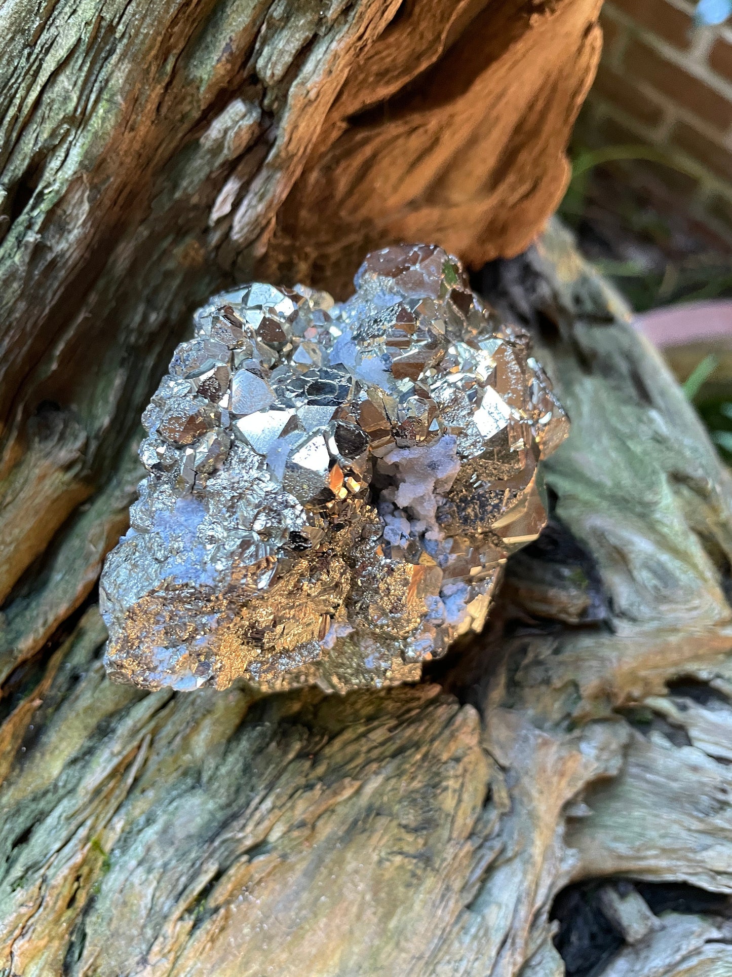 Beautiful Large Natural Raw Pyrite Crystal Specimen 758g, 1lb 10.8oz from Huanzala, Peru Crystals