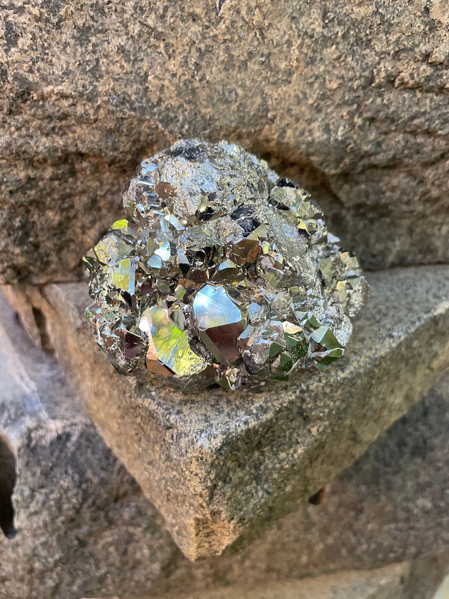 Beautiful Large Natural Raw Pyrite Crystal Specimen 758g, 1lb 10.8oz from Huanzala, Peru Crystals